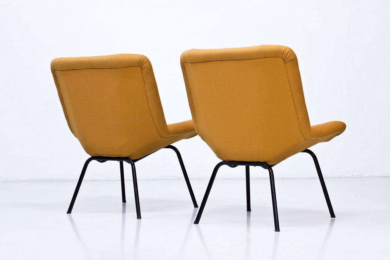 Steel Lounge Chairs by Carl Gustaf Hiort Af Ornäs, Finland, 1950s