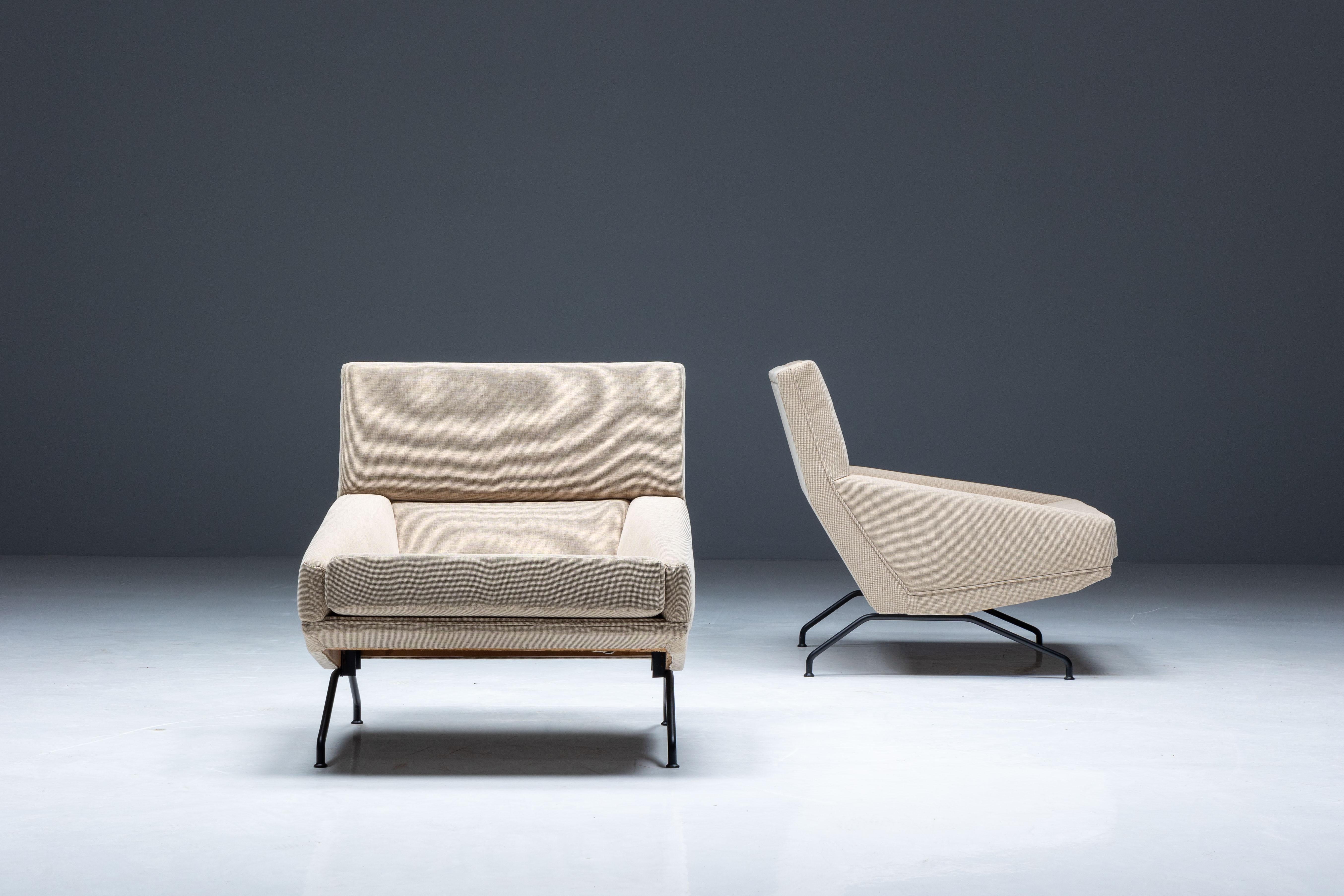 Belgian Lounge Chairs by Georges van Rijck for Beaufort, Belgium, 1960s For Sale