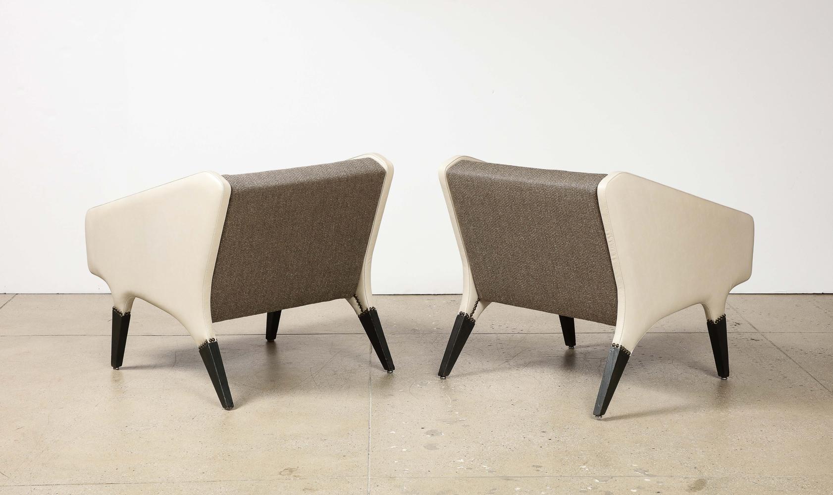 Hand-Crafted Lounge Chairs by Gio Ponti For Sale