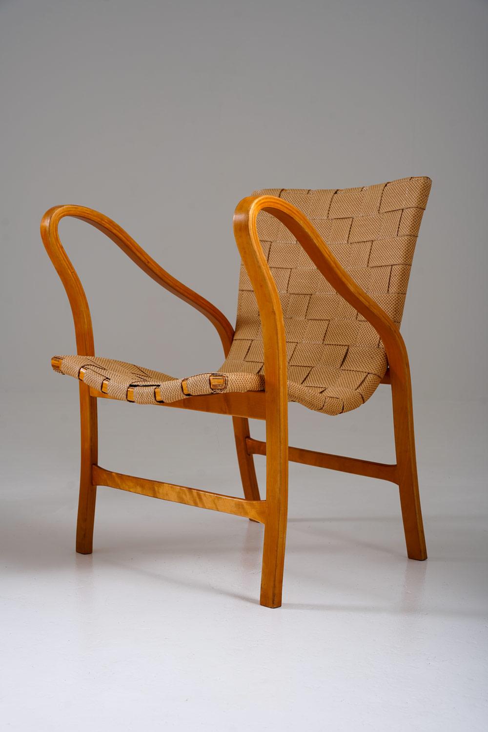 Scandinavian Modern Lounge Chairs by Gustaf Axel Berg, Model Tösen For Sale