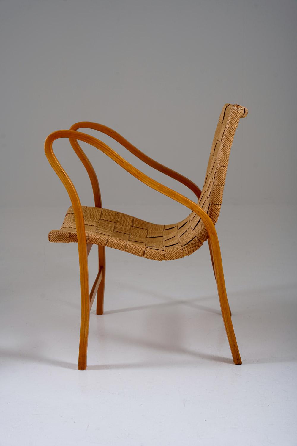 Swedish Lounge Chairs by Gustaf Axel Berg, Model Tösen For Sale
