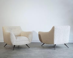 Lounge Chairs by Henry Glass in Oatmeal Bouclé, C. 1950s