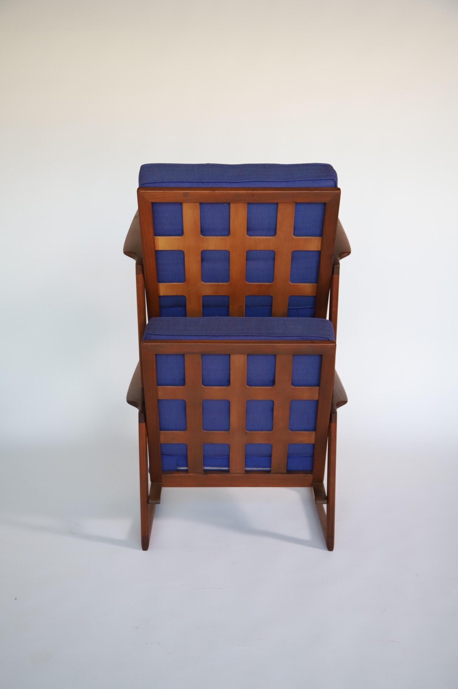 Walnut Lounge Chairs by Ib Kofod Larsen