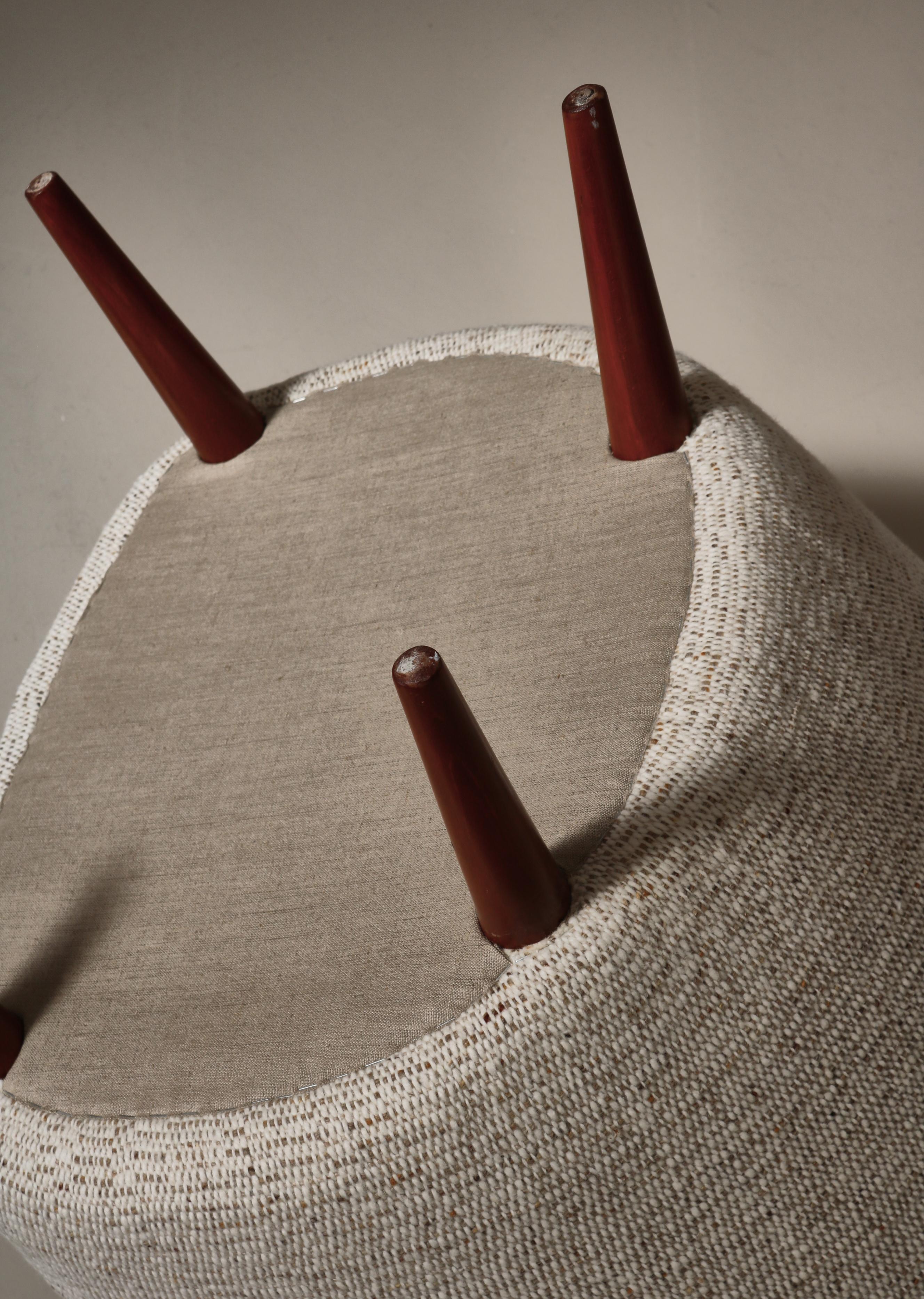 Lounge Chairs by Illums Bolighus Danish Art Weaving, Copenhagen, Denmark, 1950s For Sale 8