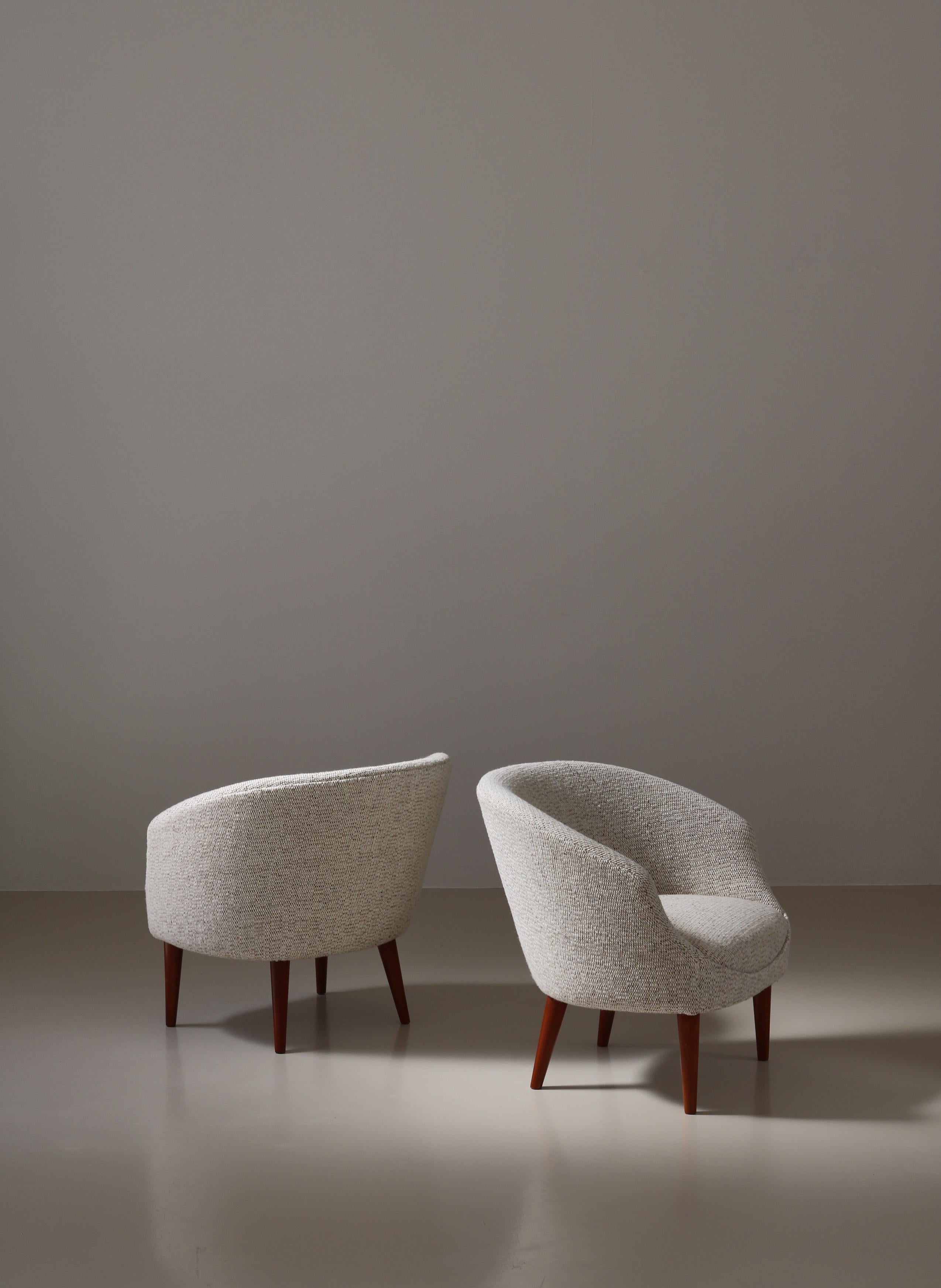 Lounge Chairs by Illums Bolighus Danish Art Weaving, Copenhagen, Denmark, 1950s In Good Condition For Sale In Odense, DK