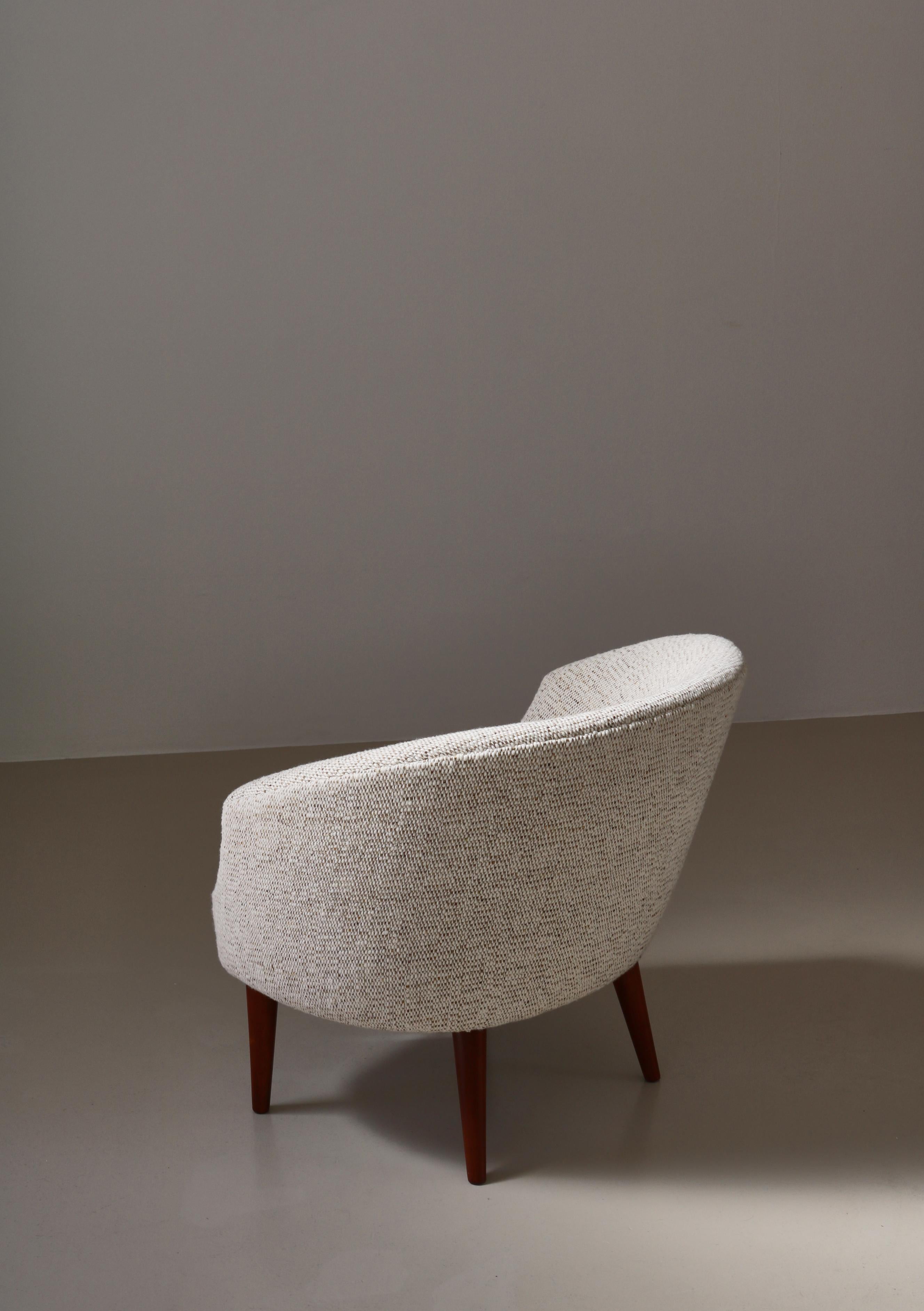 Lounge Chairs by Illums Bolighus Danish Art Weaving, Copenhagen, Denmark, 1950s For Sale 3
