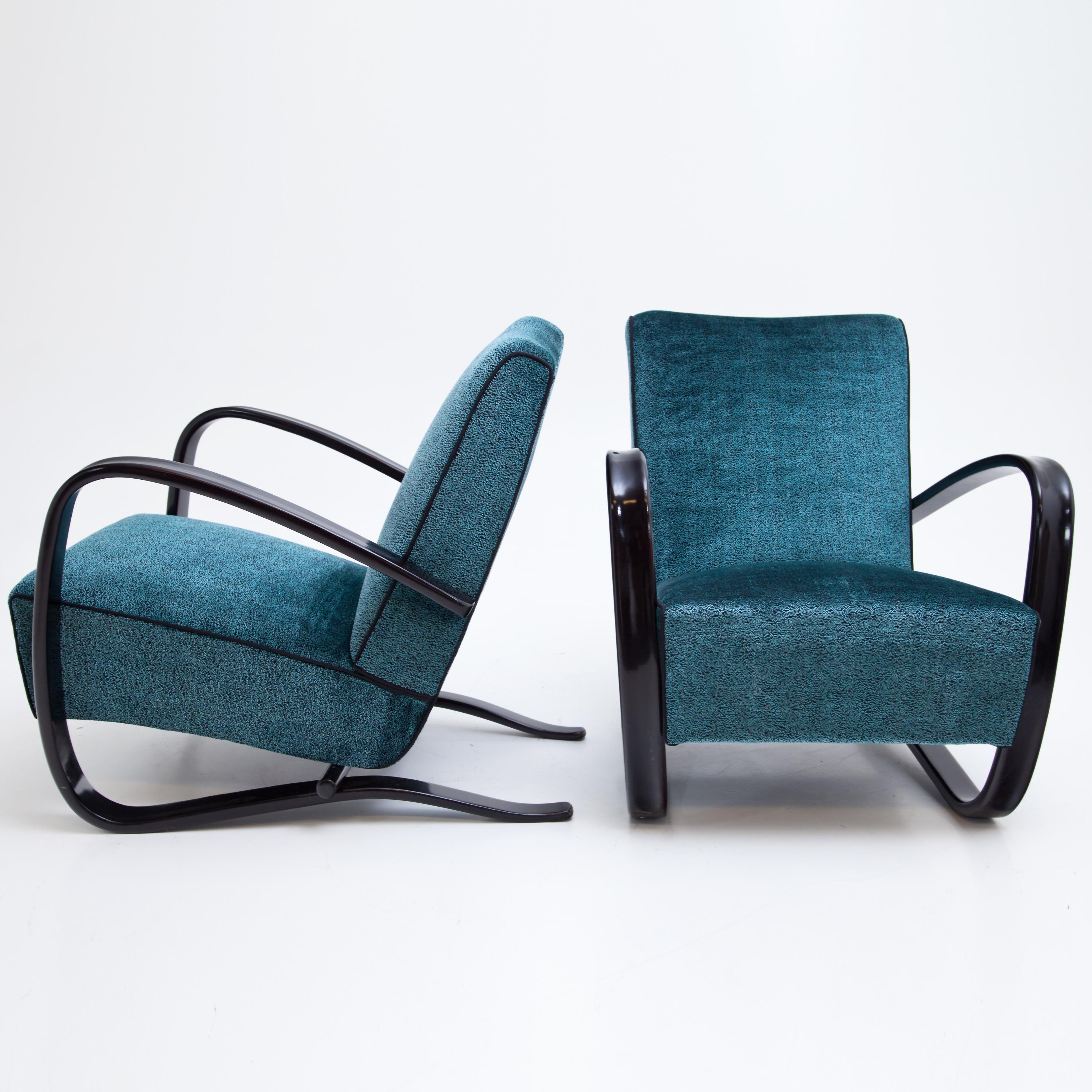 Mid-20th Century Lounge Chairs by J. Halabala, Czech Republic, 1930s