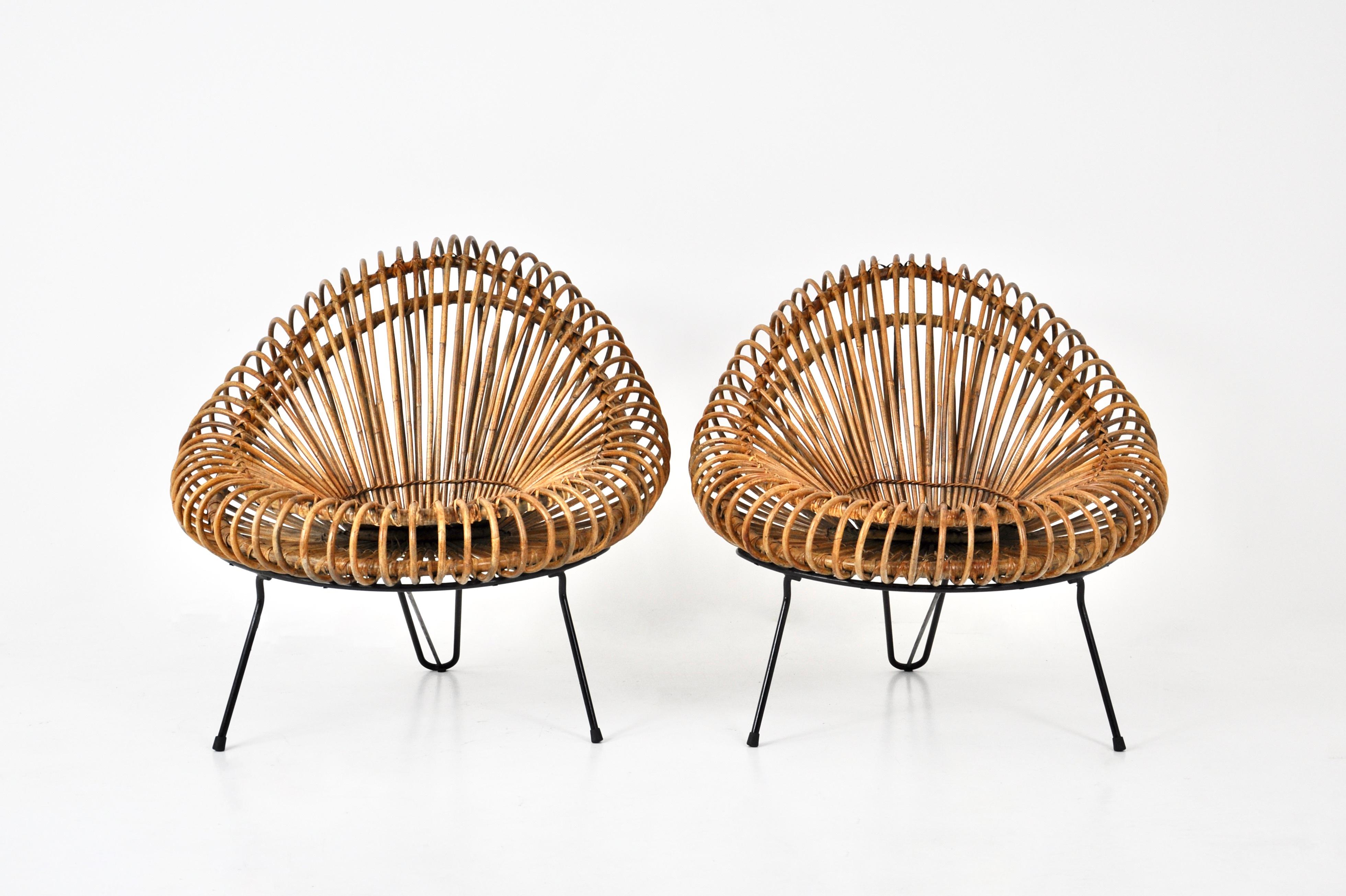 Sillas de salón de Janine Abraham y Dirk Jan Rol para Rougier, años 50 Francés en venta