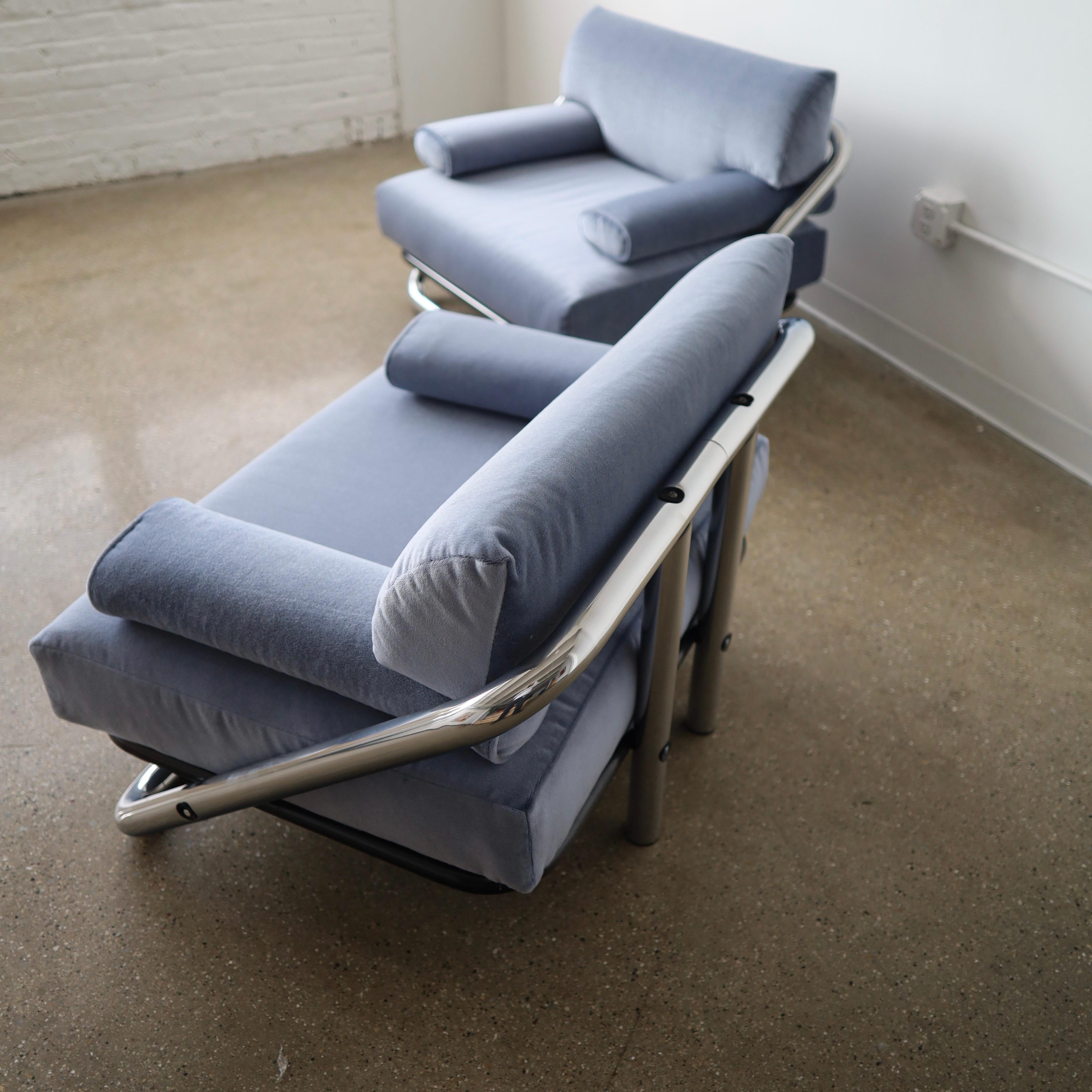 Post-Modern Lounge Chairs by Kinetics c. 1980s, a pair For Sale