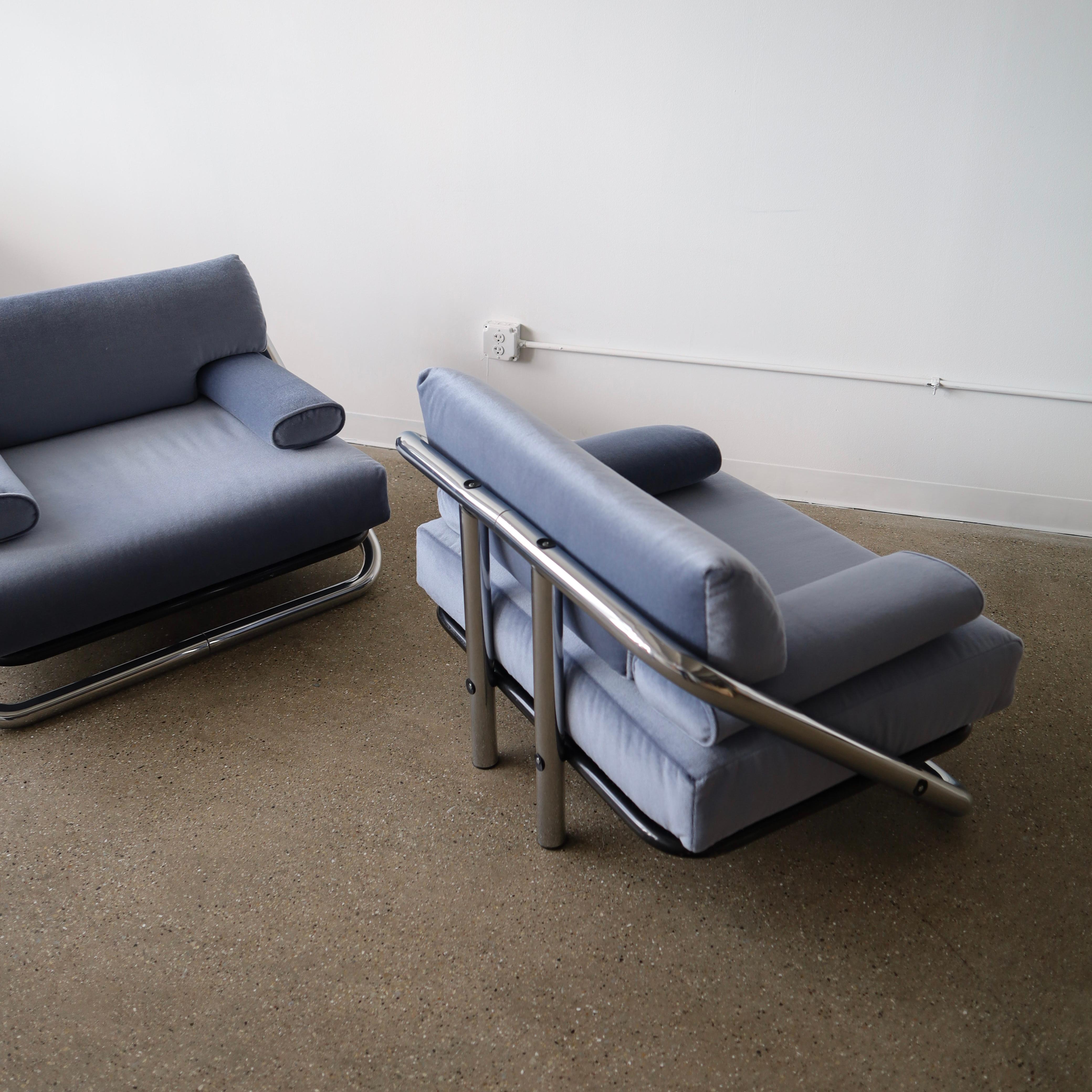 Lounge Chairs by Kinetics c. 1980s, a pair In Good Condition For Sale In Chicago, IL