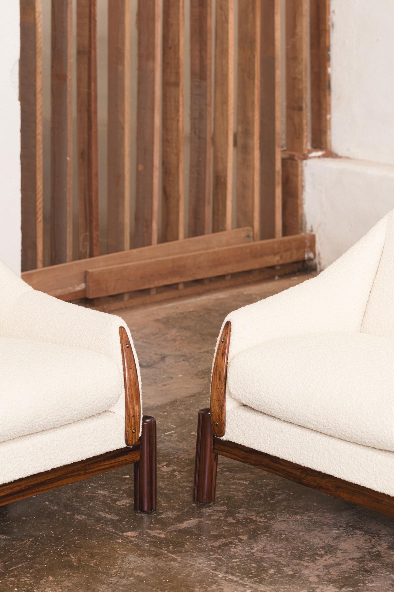 Fabric Lounge Chairs by Liceu de Artes e Ofícios For Sale