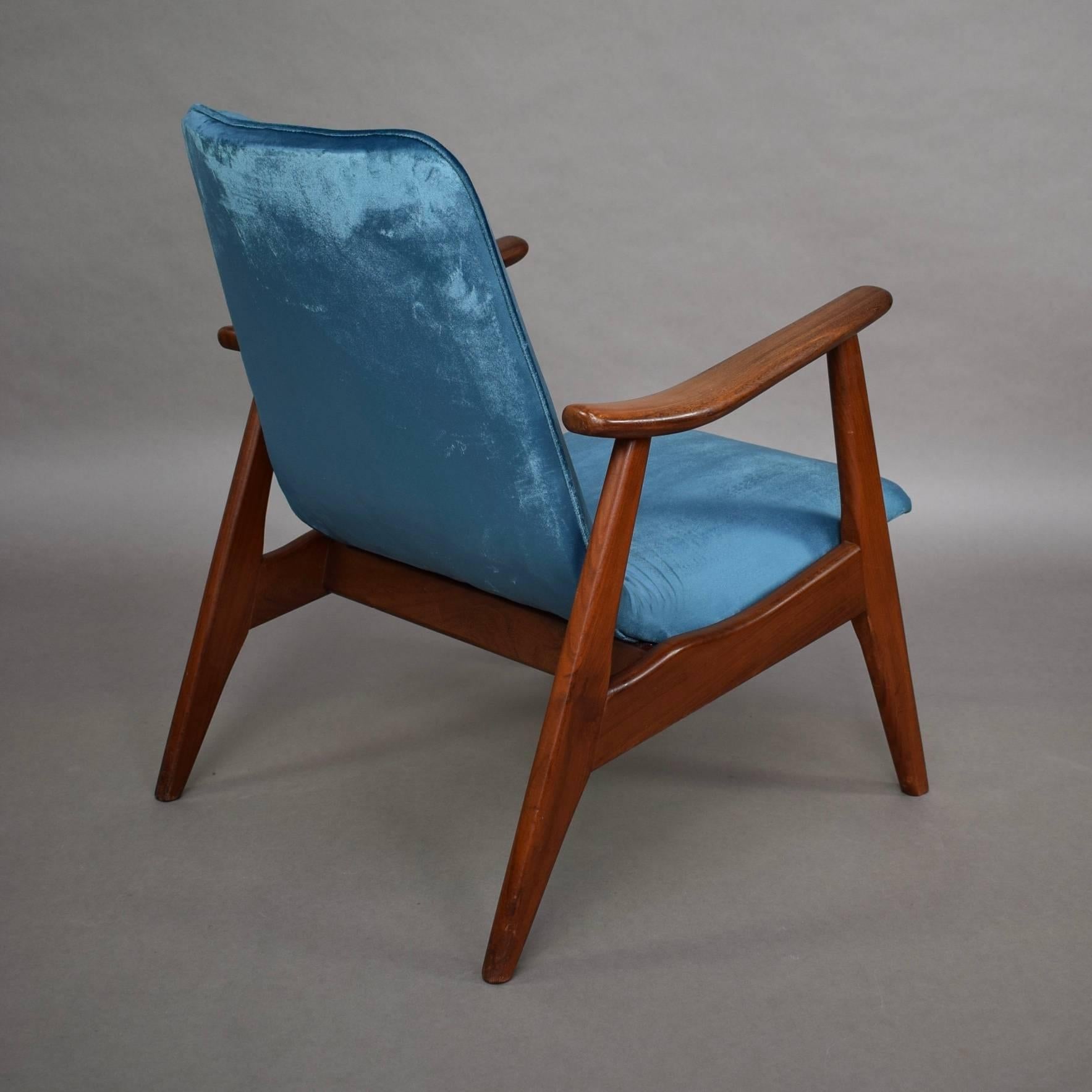 Dutch Lounge Chairs by Louis Van Teeffelen, Netherlands, circa 1960