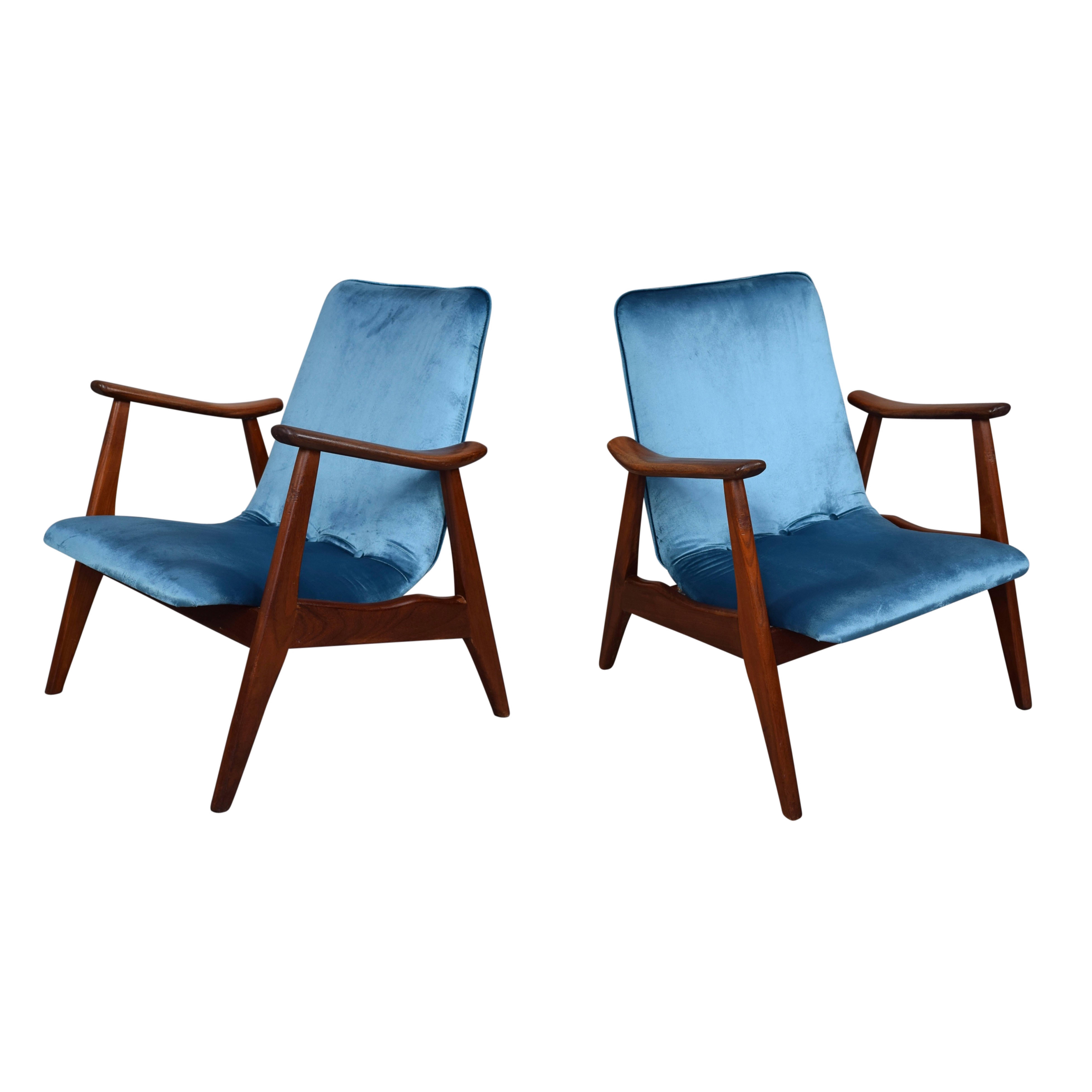 Lounge Chairs by Louis Van Teeffelen, Netherlands, circa 1960 2