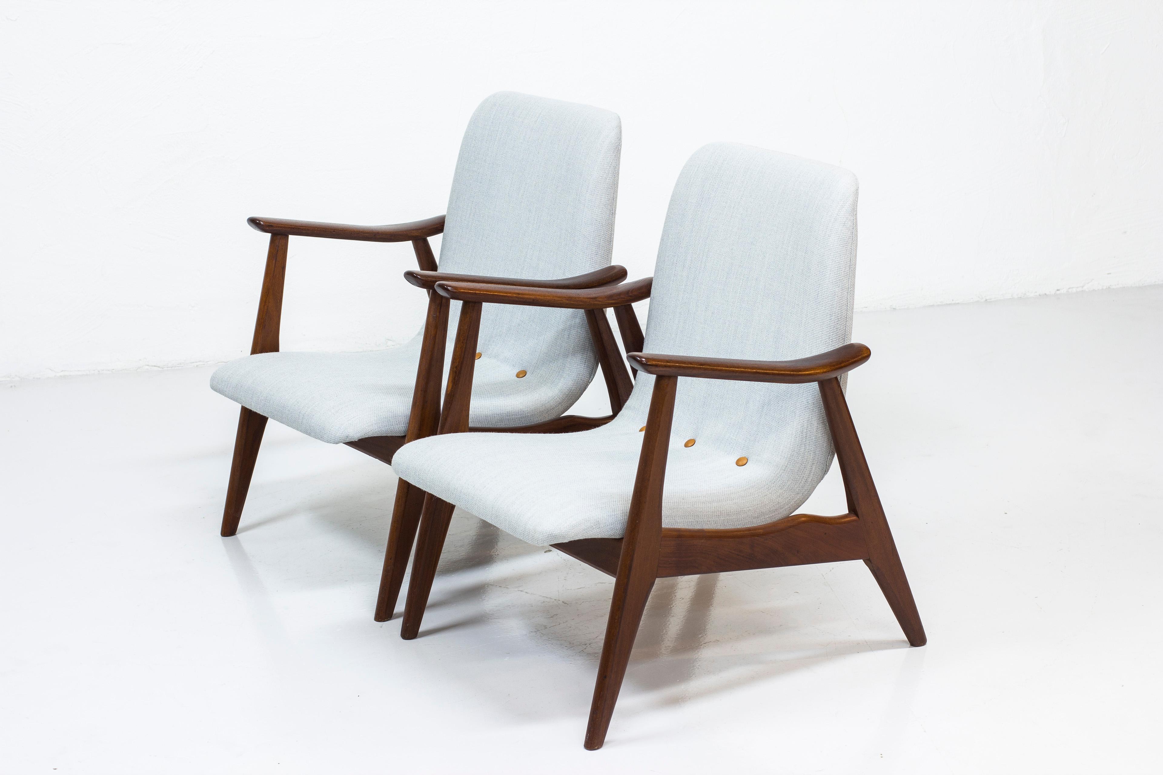 Lounge Chairs by Louis Van Teeffelen for WéBé, Netherlands, 1950s 6