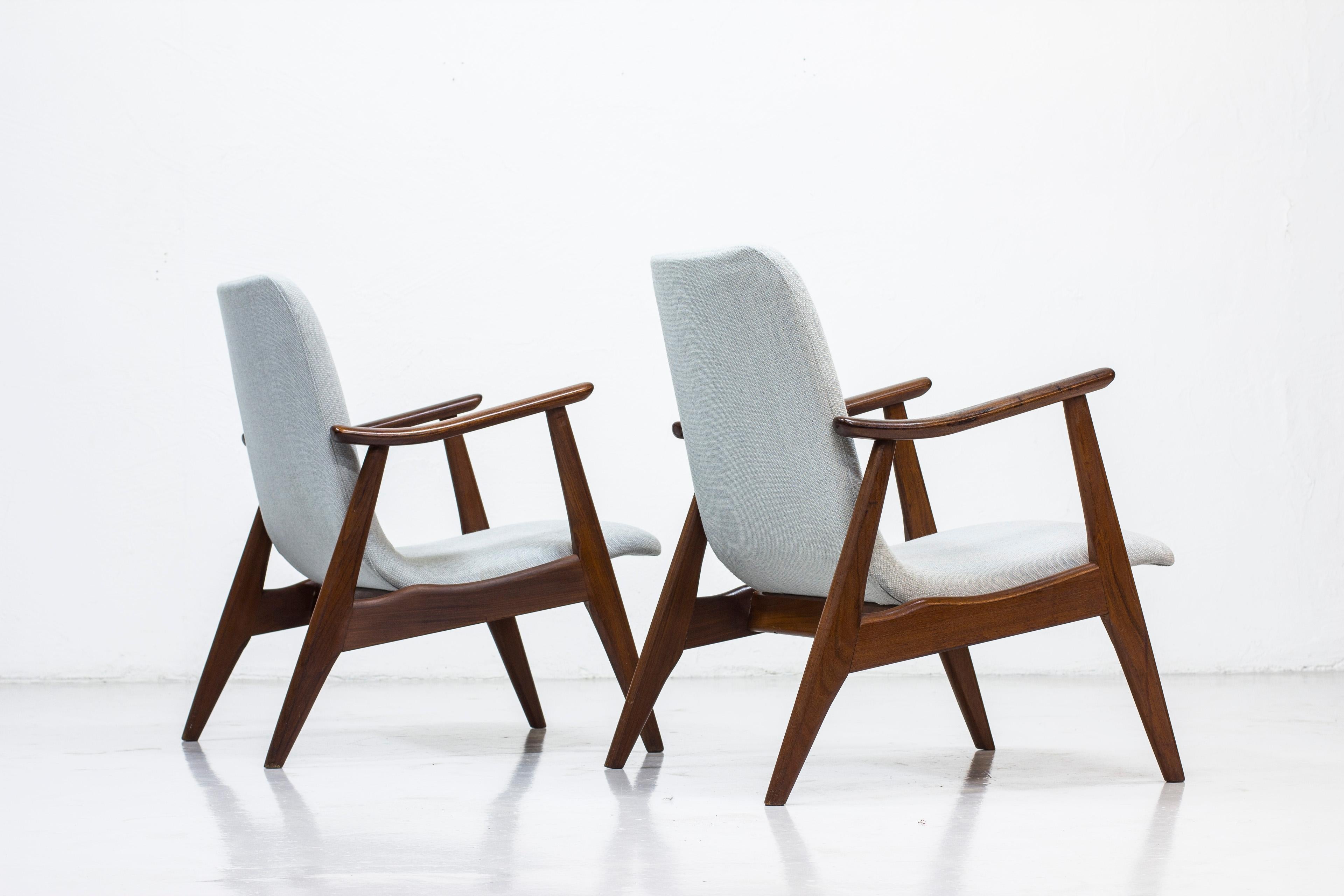 Modern Lounge Chairs by Louis Van Teeffelen for WéBé, Netherlands, 1950s