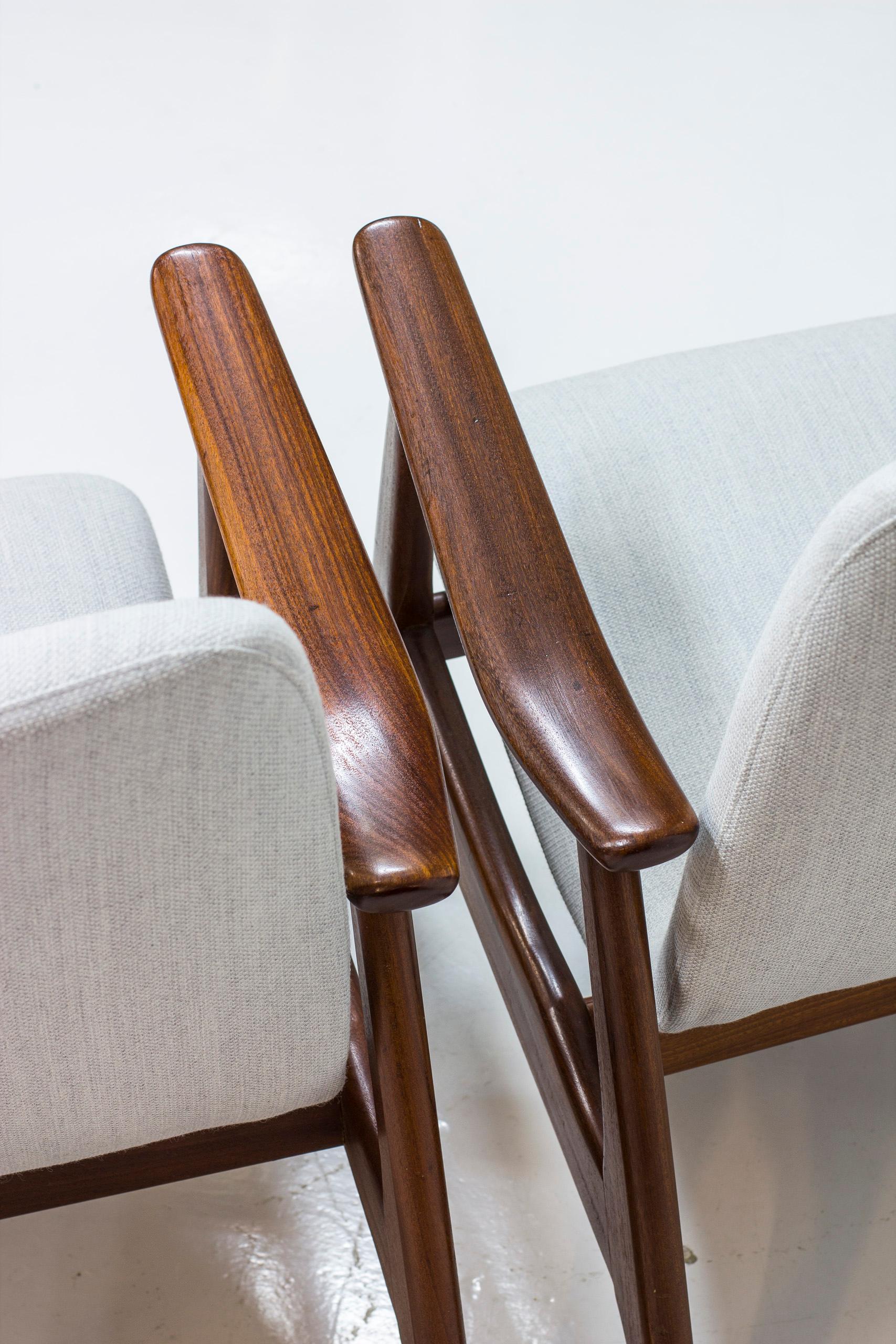 Mid-20th Century Lounge Chairs by Louis Van Teeffelen for WéBé, Netherlands, 1950s