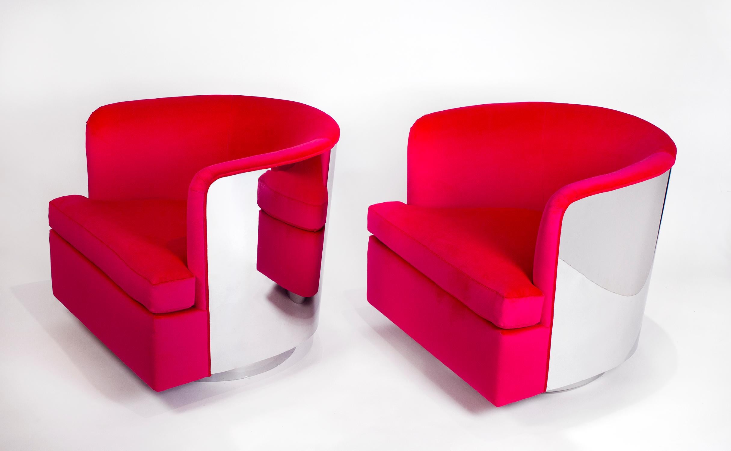 Upholstery Lounge Chairs by Milo Baughman for Thayer Coggin