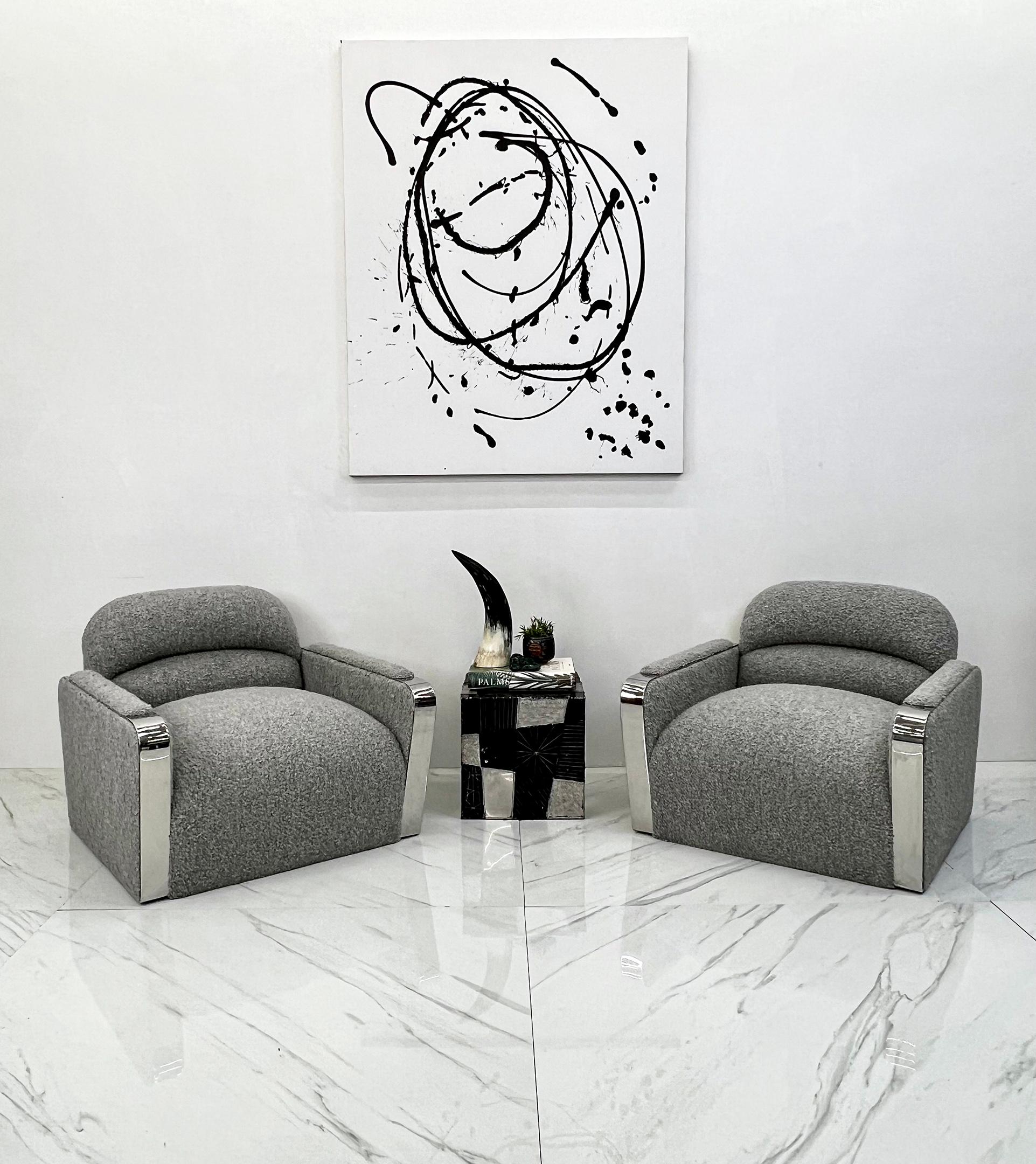 These lounge chairs are absolutely stunning! A Pair of Iconic Lounge Chairs by Stanley Jay Friedman for Brueton: A Tribute to Postmodern Art Deco Luxury

Transport yourself back to the opulent design era of 1979, where the creative genius of Stanley