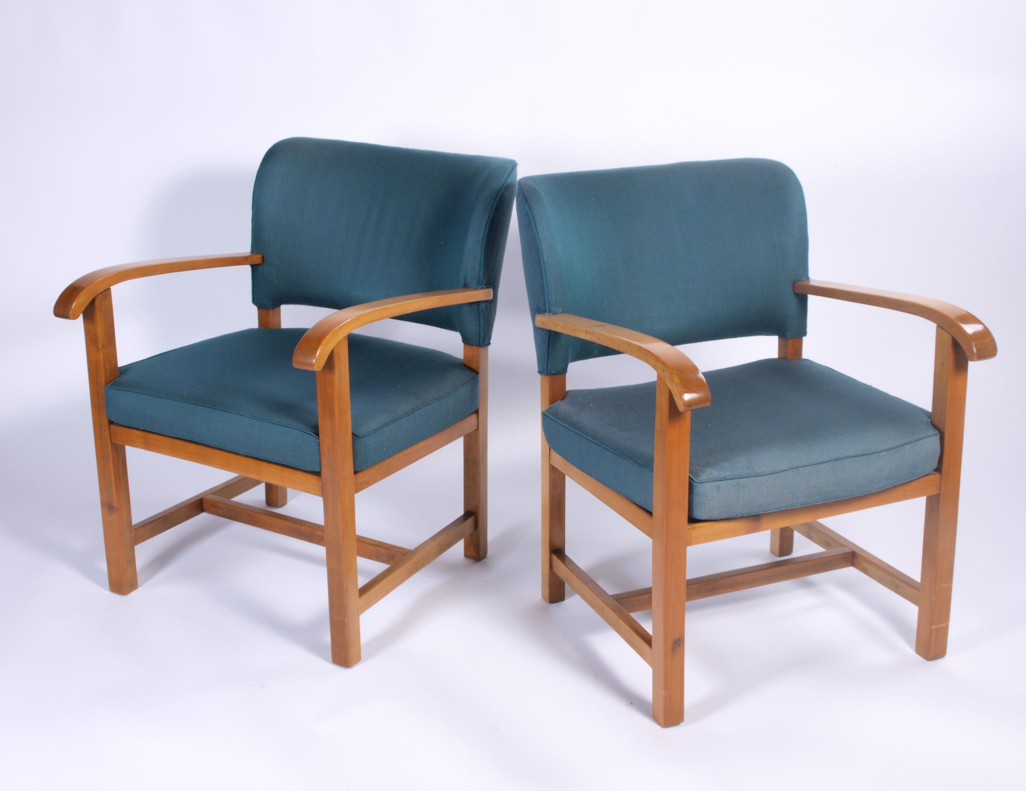 Lounge Chairs by Walter Knoll for Walter Knoll / Wilhelm Knoll, 1940s, Set of 2 1