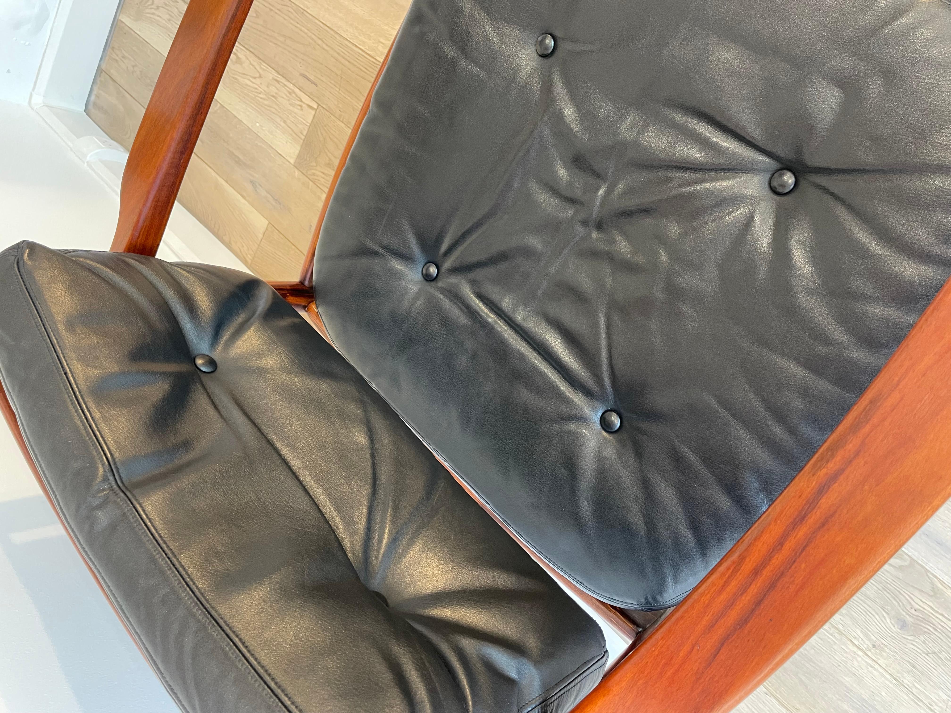 20th Century Lounge Chairs Cadett Rosewood and Leather Eric Merthen