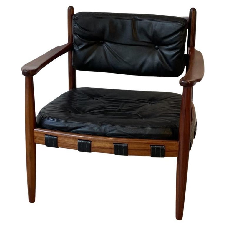 Lounge Chairs Cadett Rosewood and Leather Eric Merthen For Sale