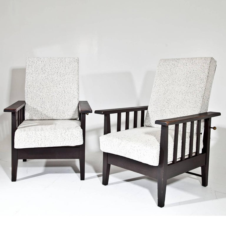 Mid-20th Century Lounge Chairs, Functionalism, Probably Czechoslovakia, 1940s For Sale