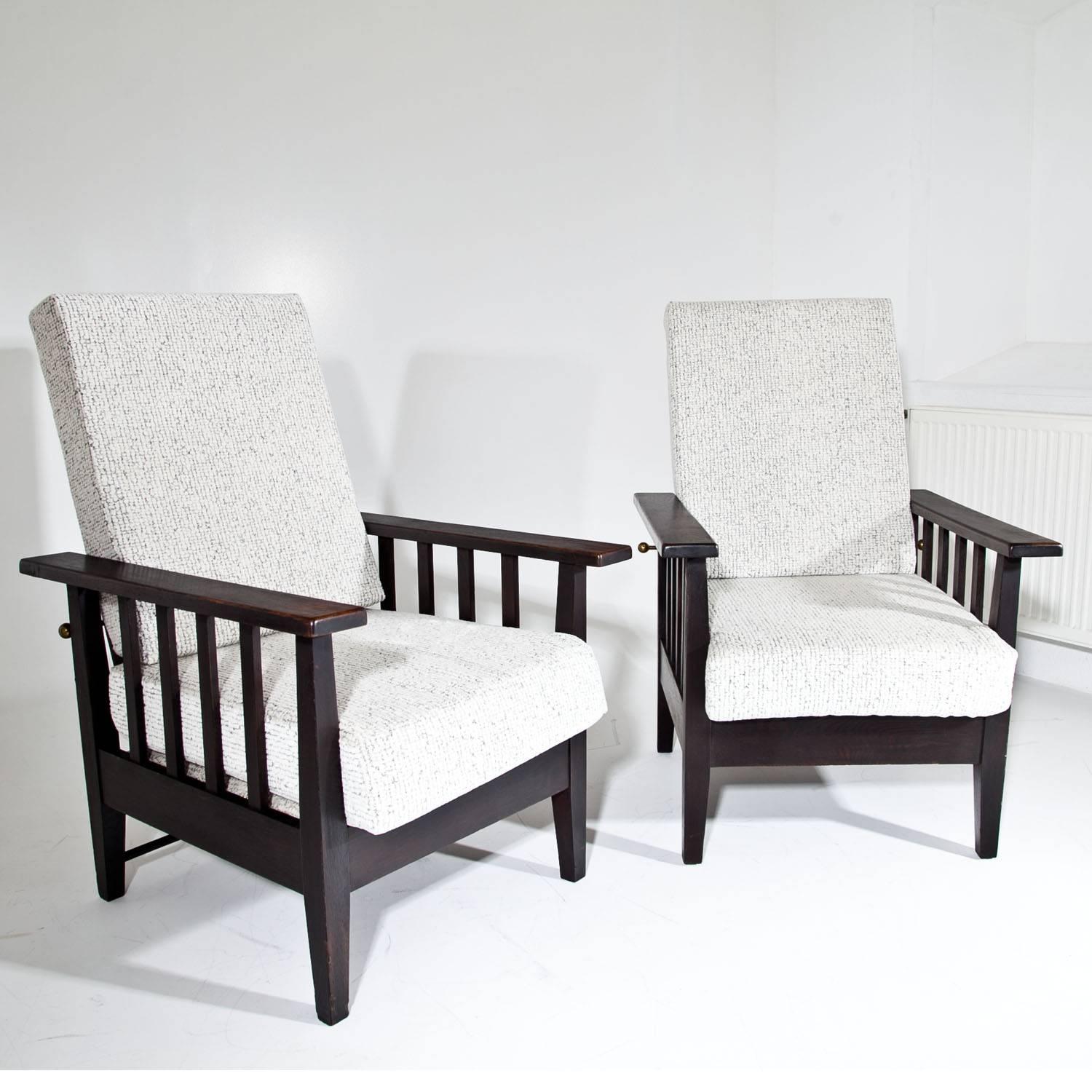 Wood Lounge Chairs, Functionalism, Probably Czechoslovakia, 1940s For Sale