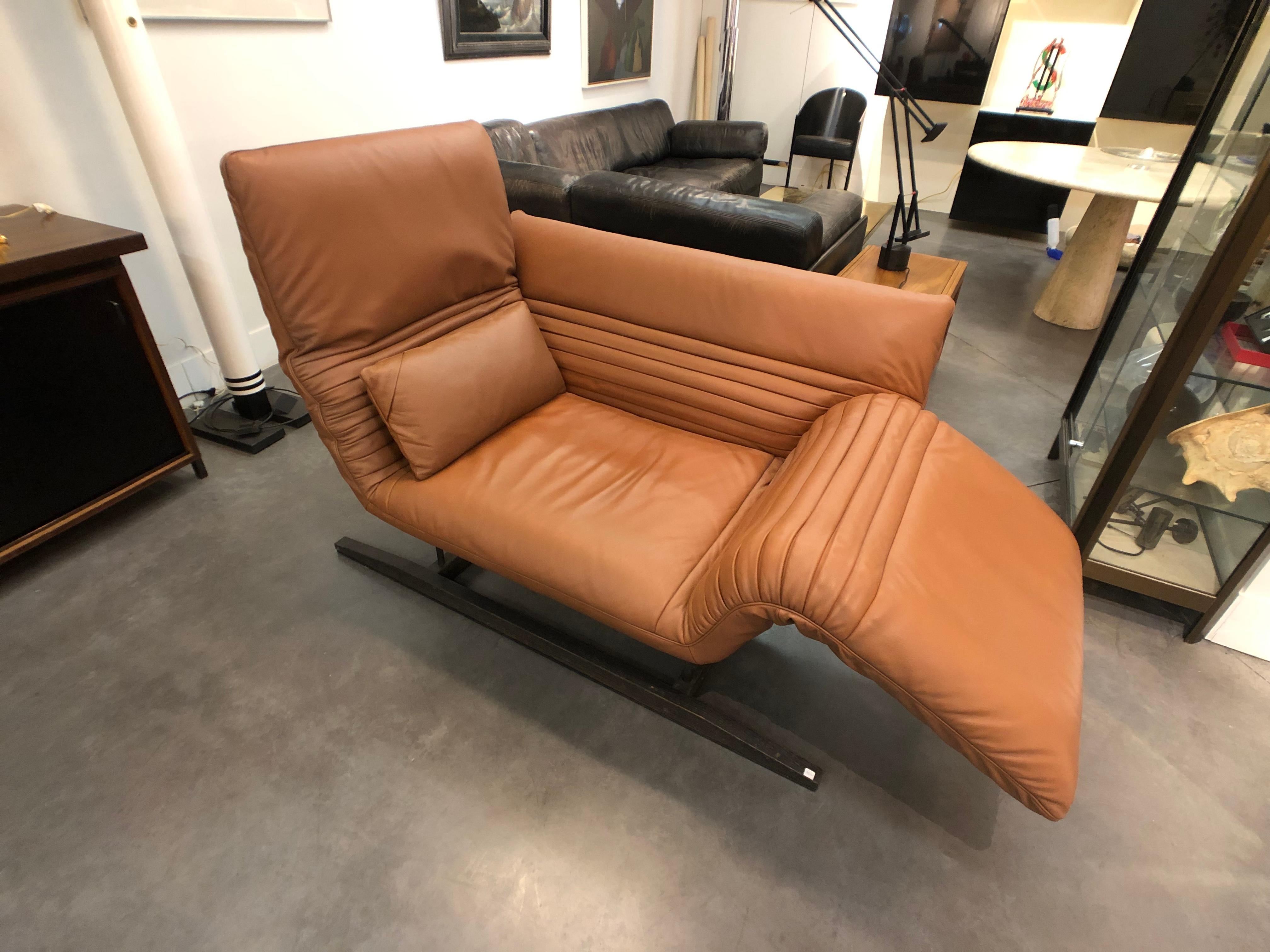 Modern Lounge Chairs in Leather Around 1980 by de sede