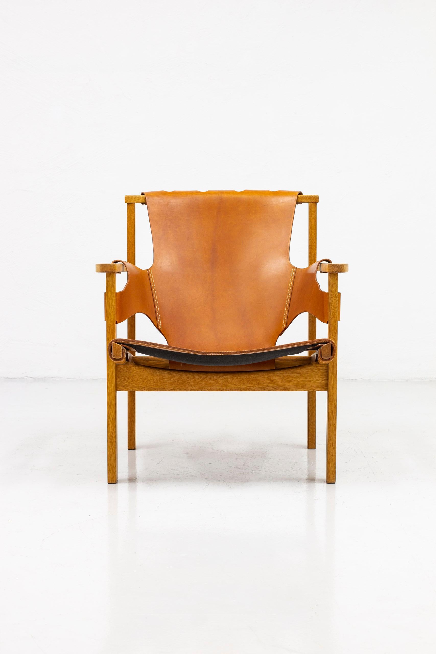 Lounge Chairs in Oak and Leather by Carl-Axel Acking, Nk, Nordiska Kompaniet 8