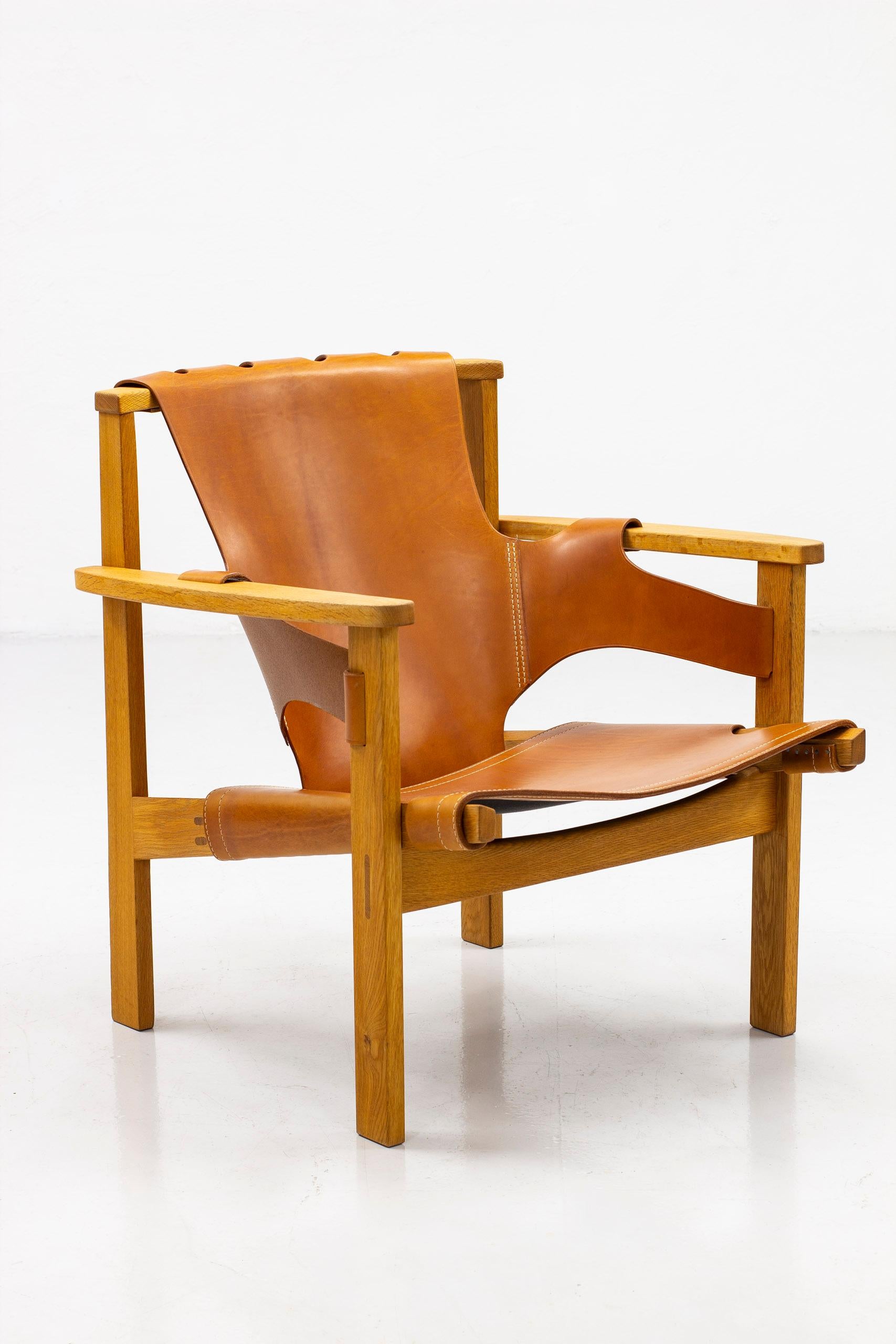 Lounge Chairs in Oak and Leather by Carl-Axel Acking, Nk, Nordiska Kompaniet 9