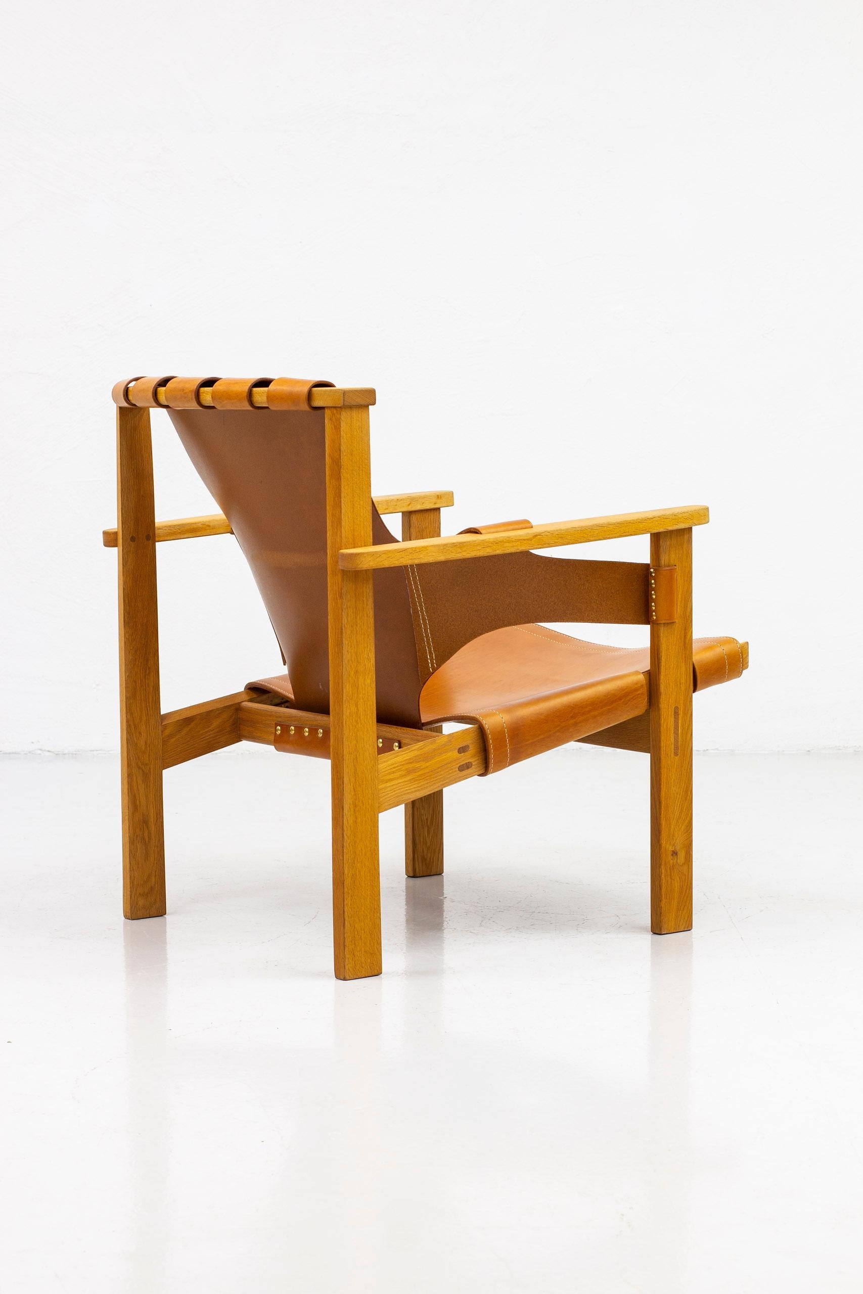 Lounge Chairs in Oak and Leather by Carl-Axel Acking, Nk, Nordiska Kompaniet 10