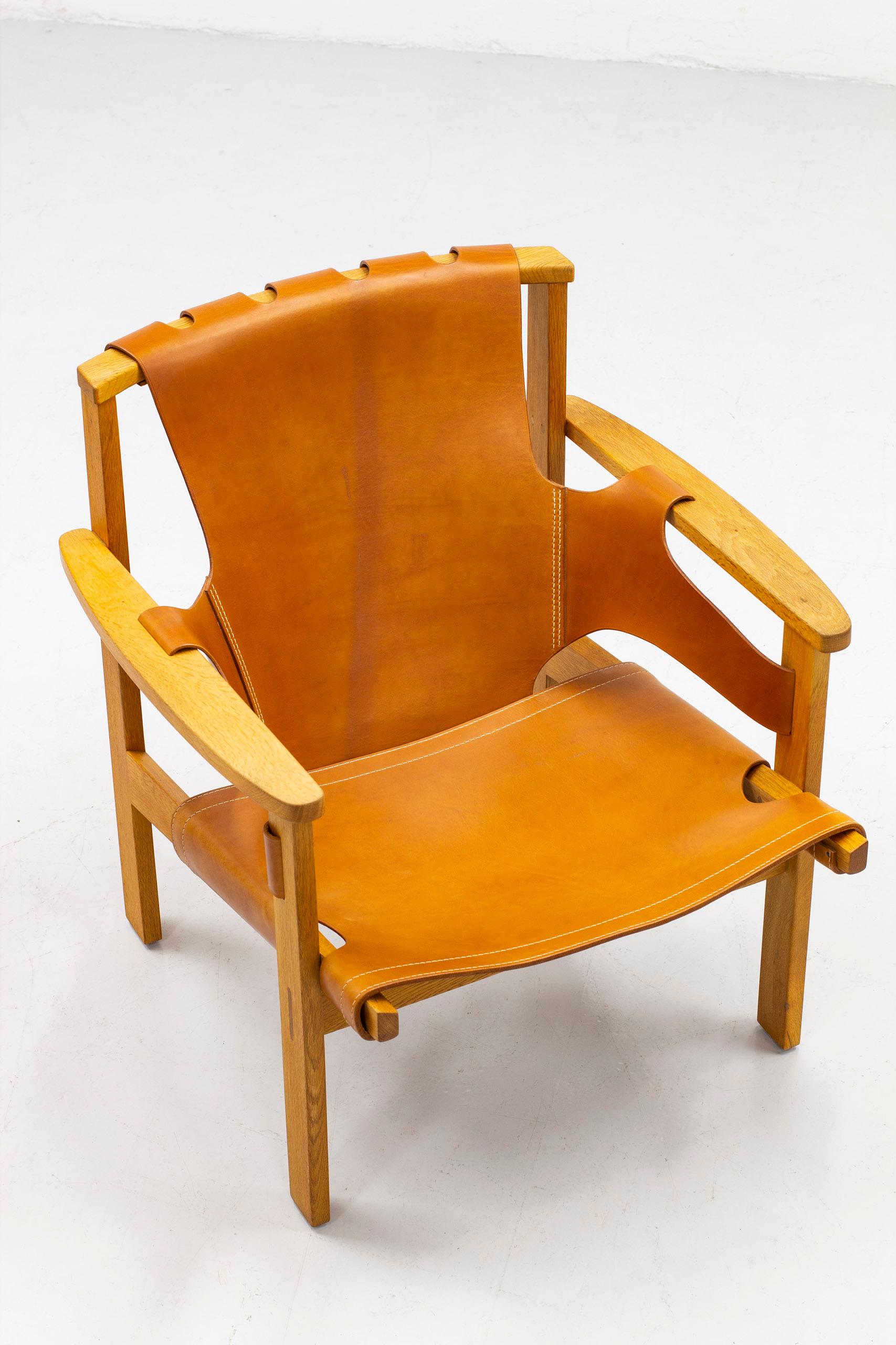 Lounge Chairs in Oak and Leather by Carl-Axel Acking, Nk, Nordiska Kompaniet 13