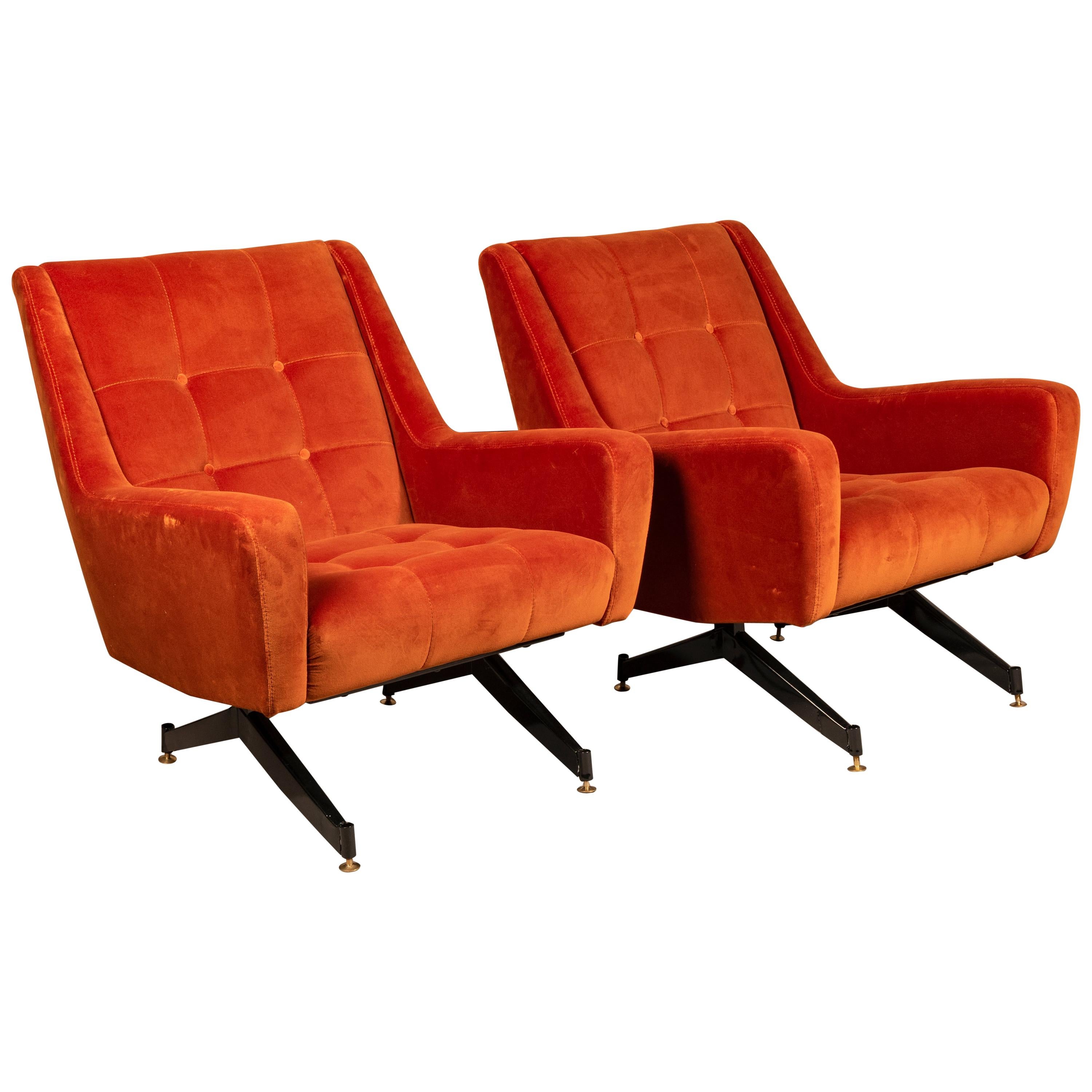 Lounge Chairs in Osvaldo Borsani Style, Italy, 1950s