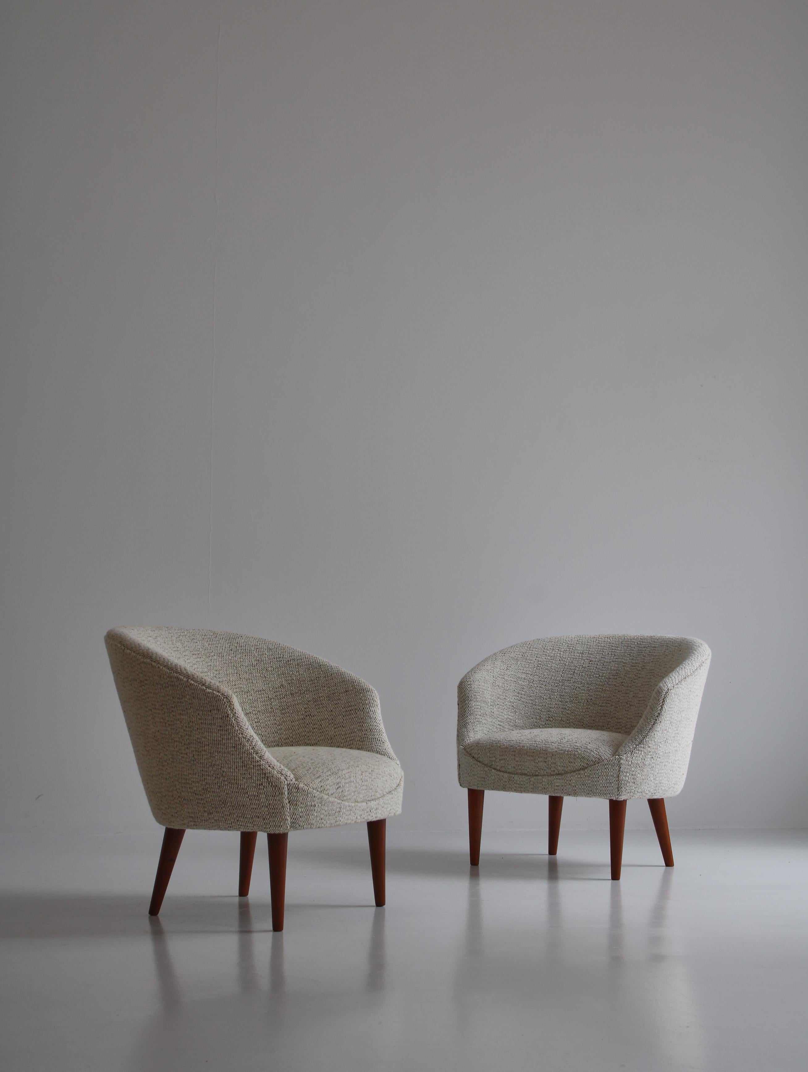 white wool chair