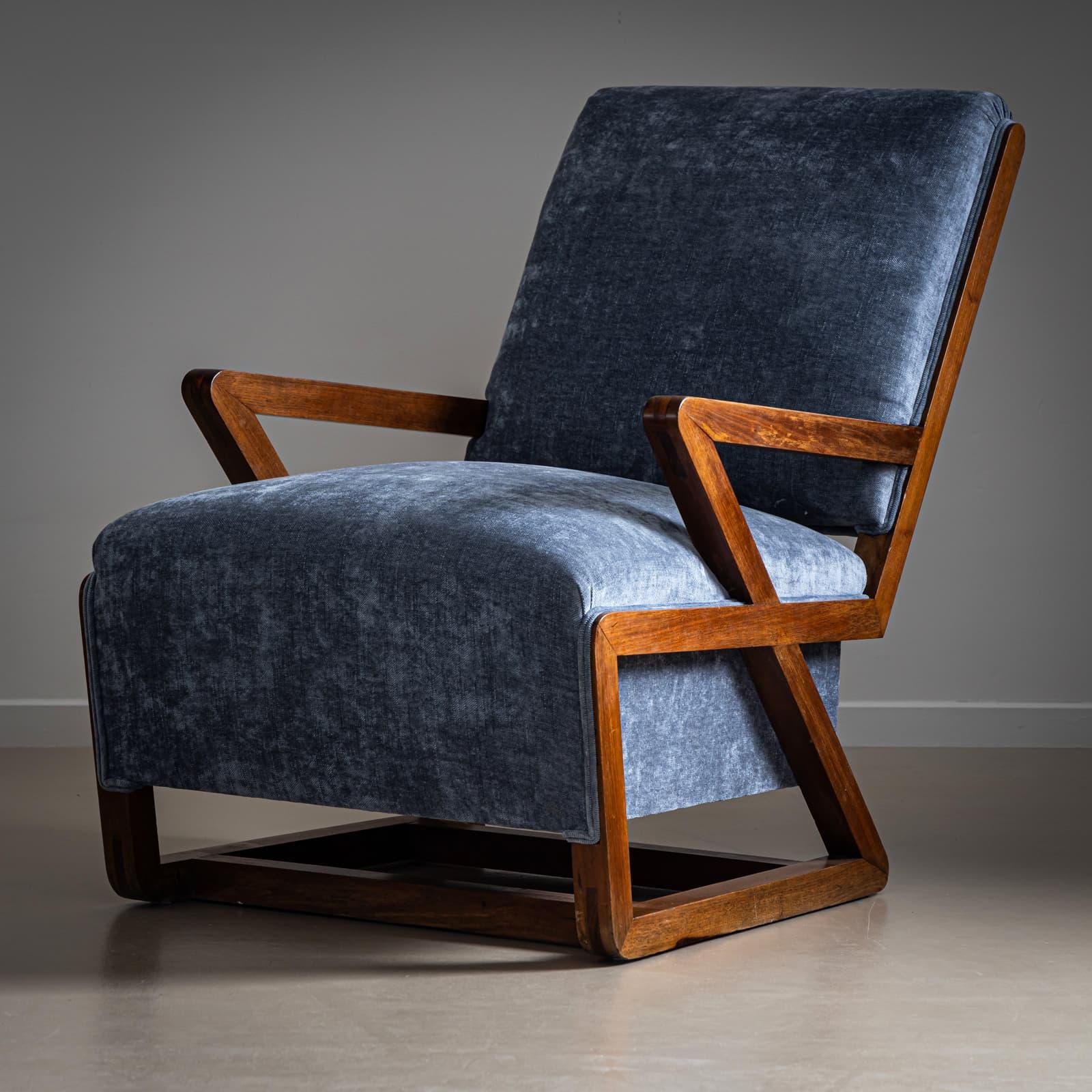 Lounge Chairs, Italian Manufactory, 1940s In Good Condition For Sale In New York, NY