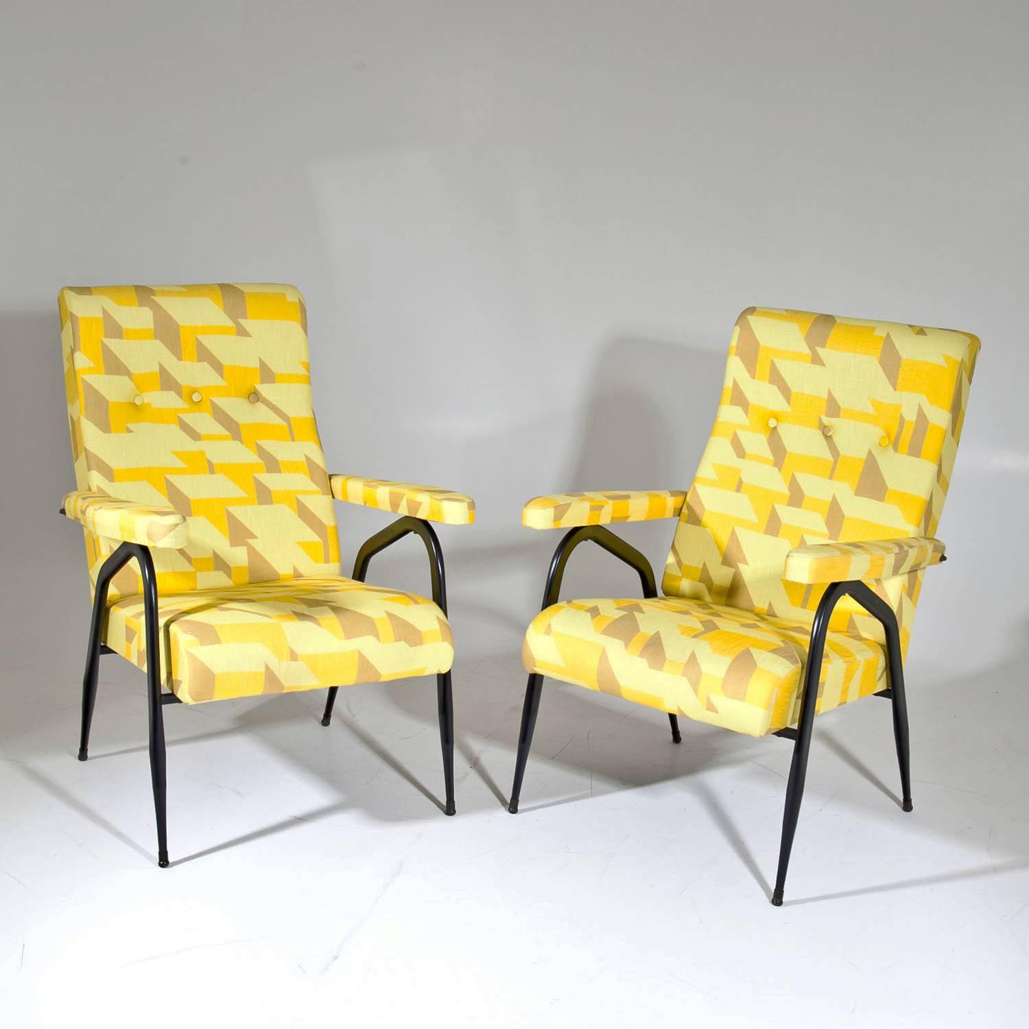 Italian Lounge Chairs, Italy, Mid-20th Century