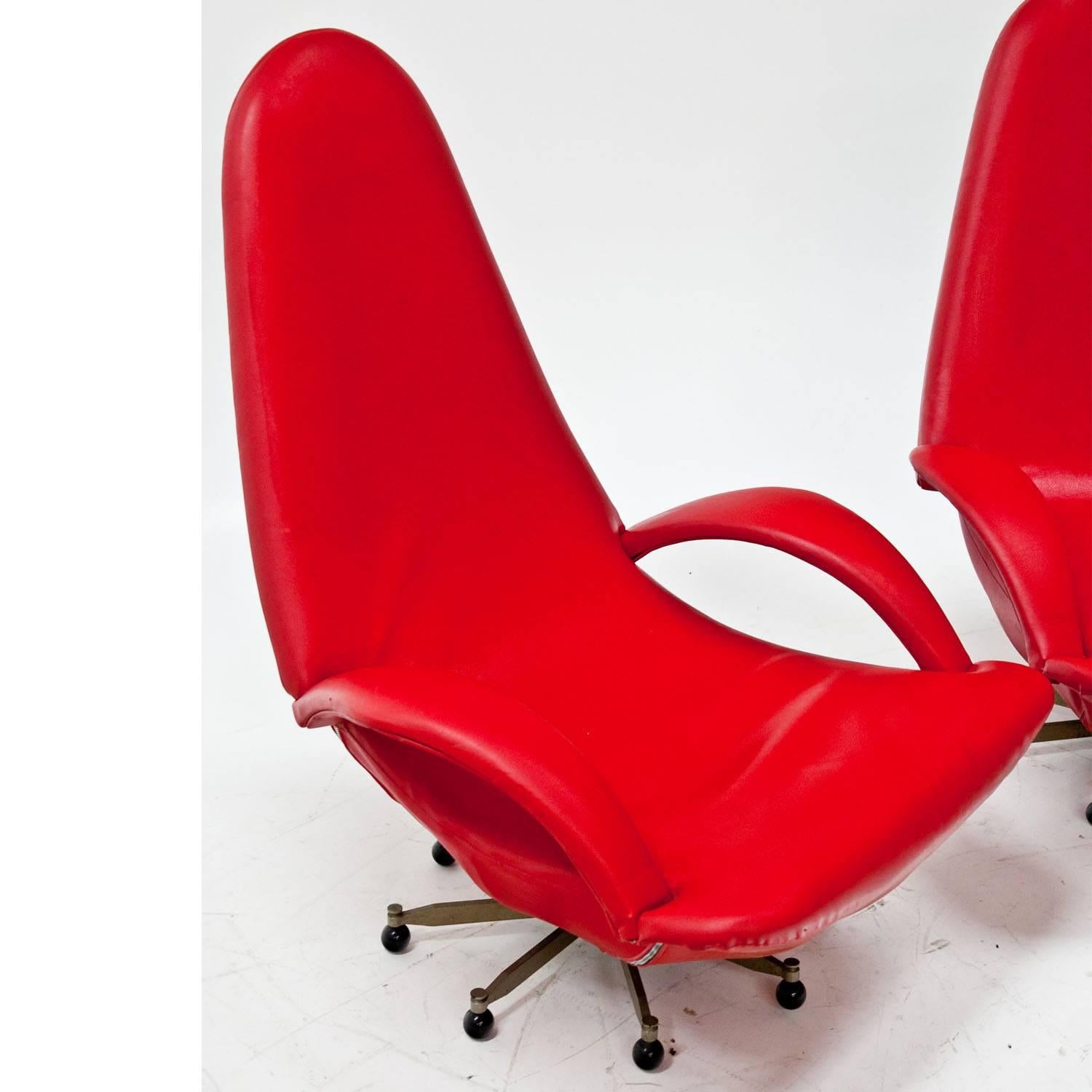 Mid-Century Modern Lounge Chairs, Mid-20th Century
