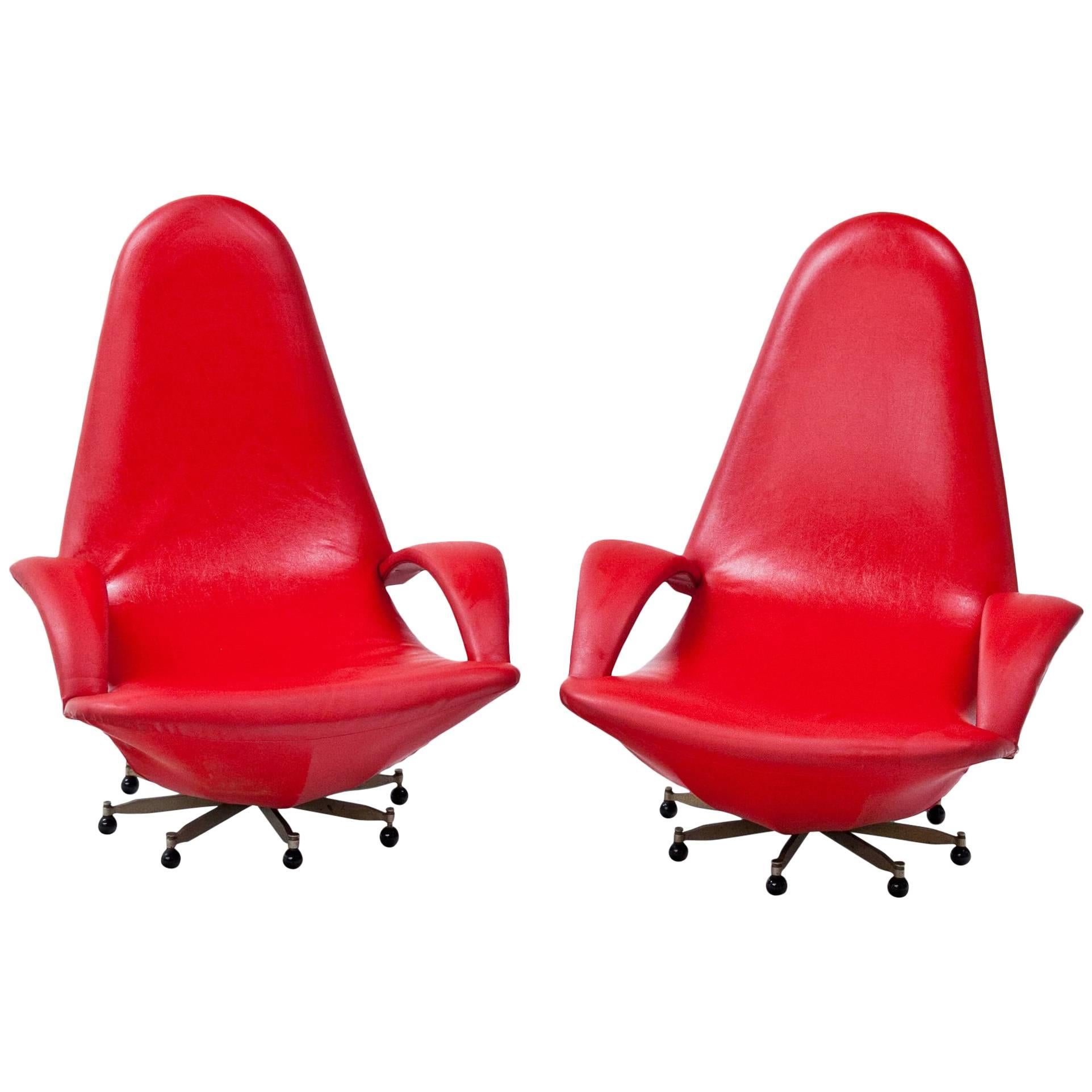 Lounge Chairs, Mid-20th Century