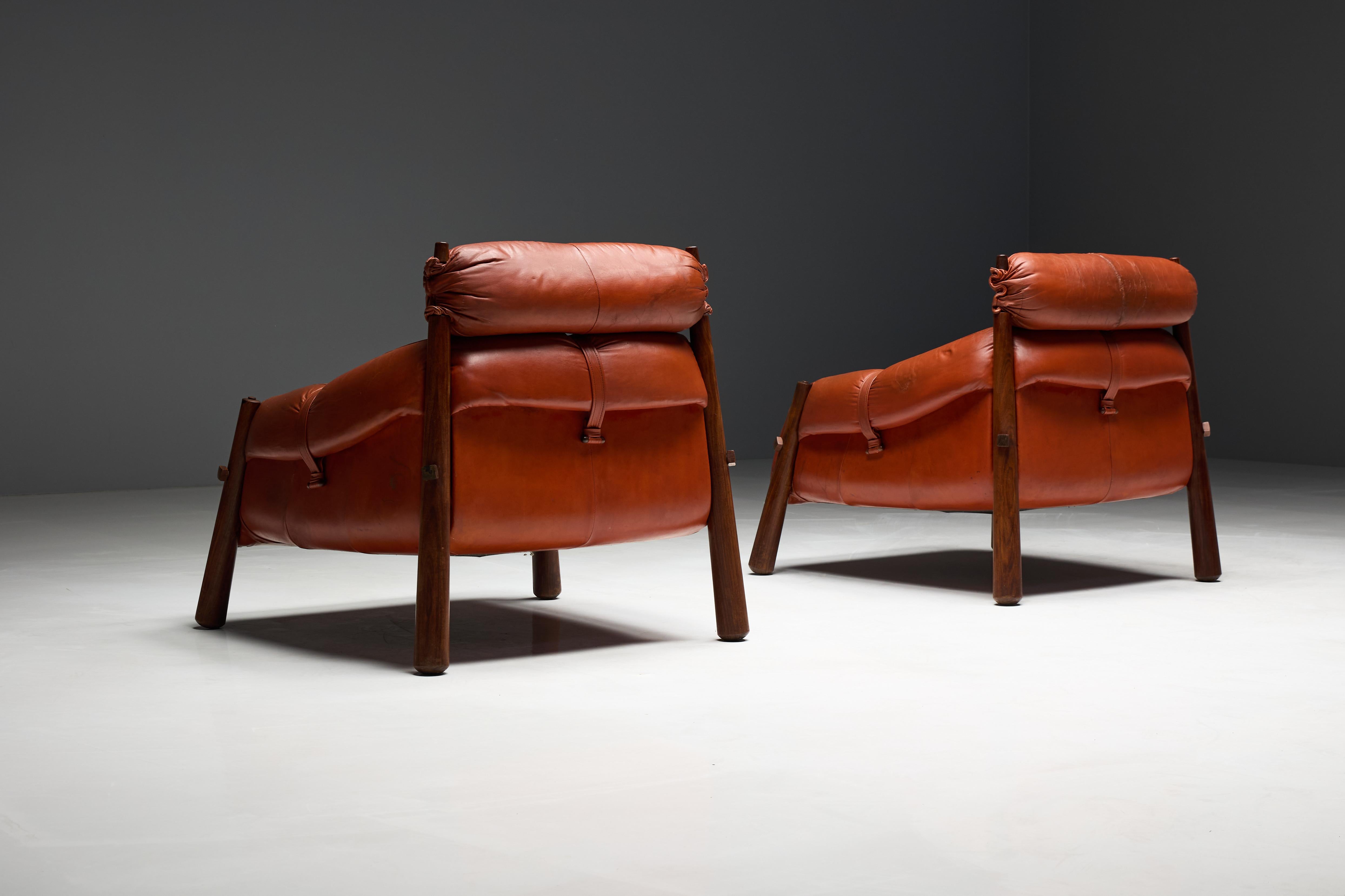 Brazilian Lounge Chairs 'MP-81' by Percival Lafer, Brazil, 1970s For Sale