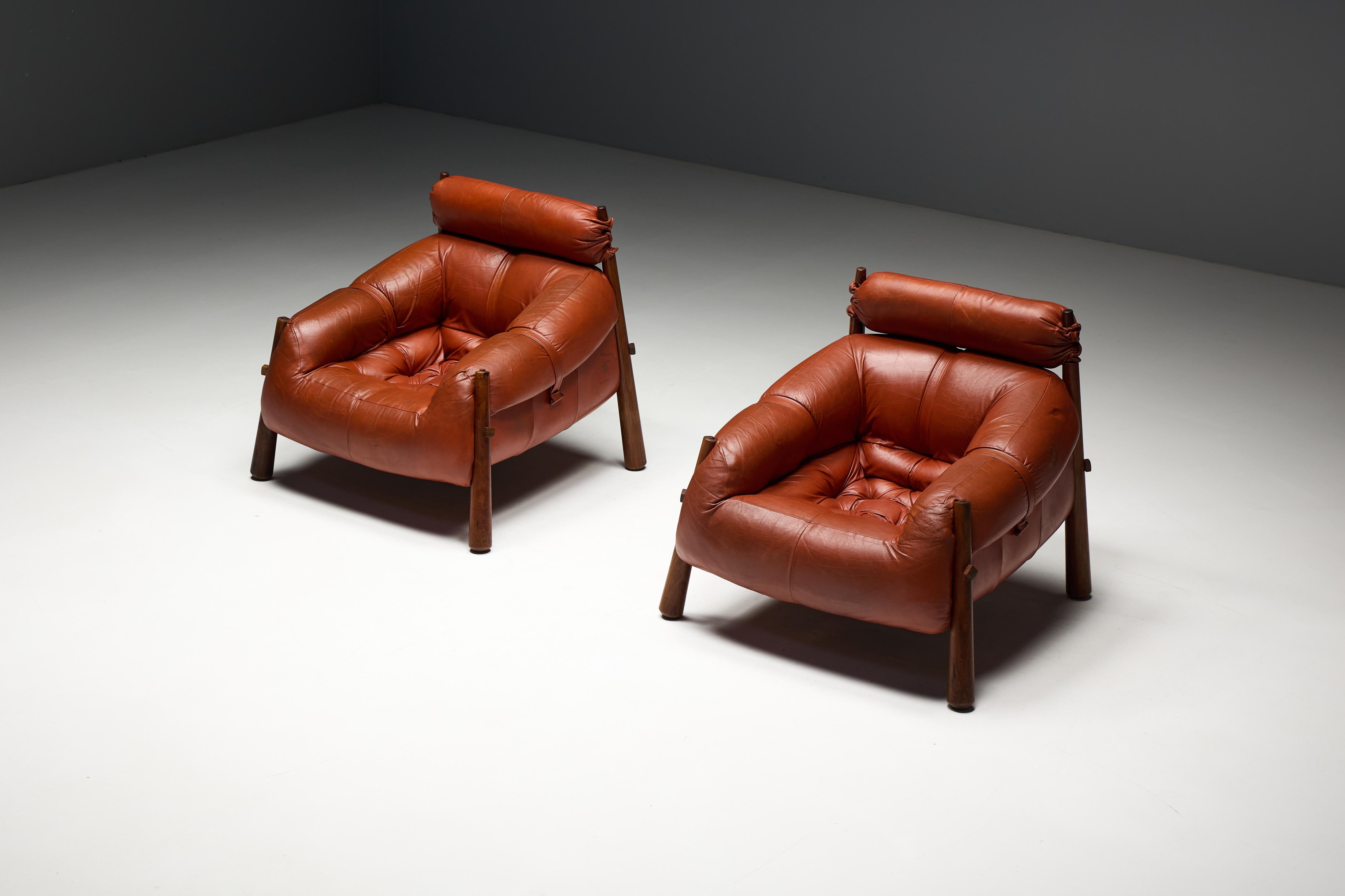 Lounge Chairs 'MP-81' by Percival Lafer, Brazil, 1970s In Good Condition For Sale In Antwerp, BE