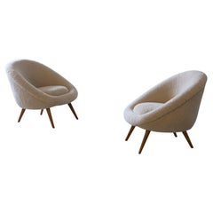 Chaises longues "Oeuf" dans le style de Jean Royere