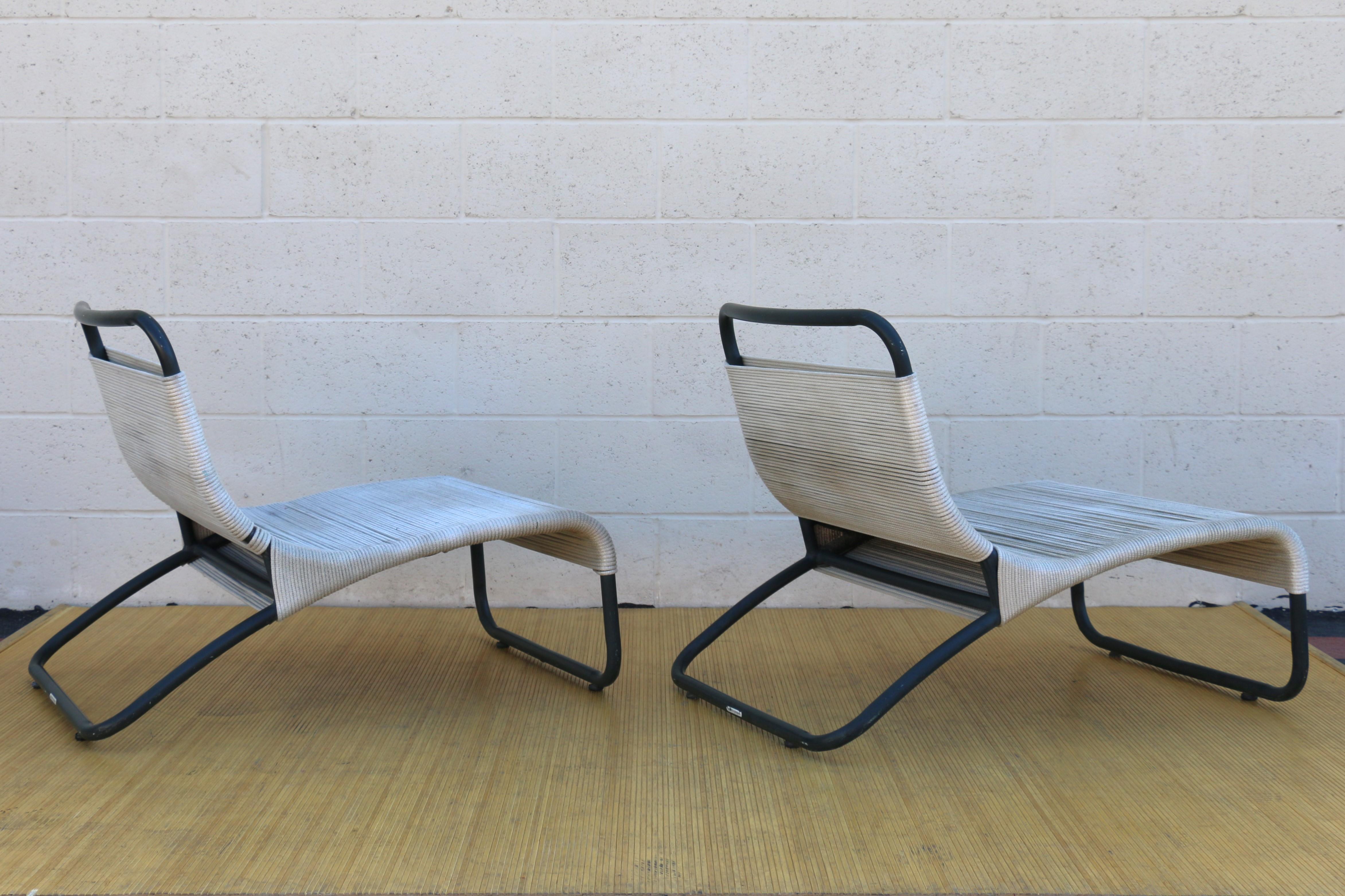 Aluminum Lounge Chairs & Ottoman by Hendrik Van Keppel and Taylor Greene for Brown Jordan For Sale