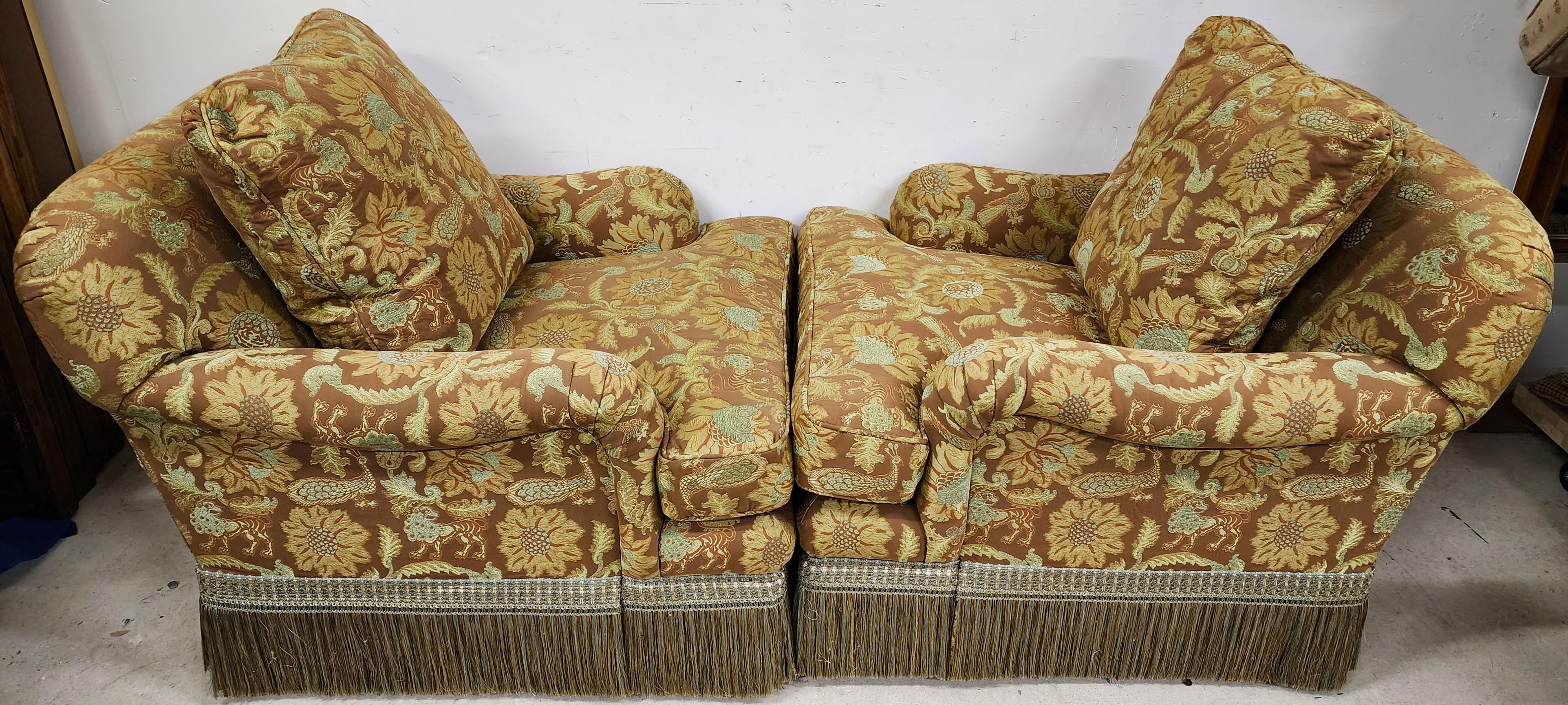 Chinoiseries Fauteuils de salon ottoman Erwin Lambeth pour Tomlinson en vente