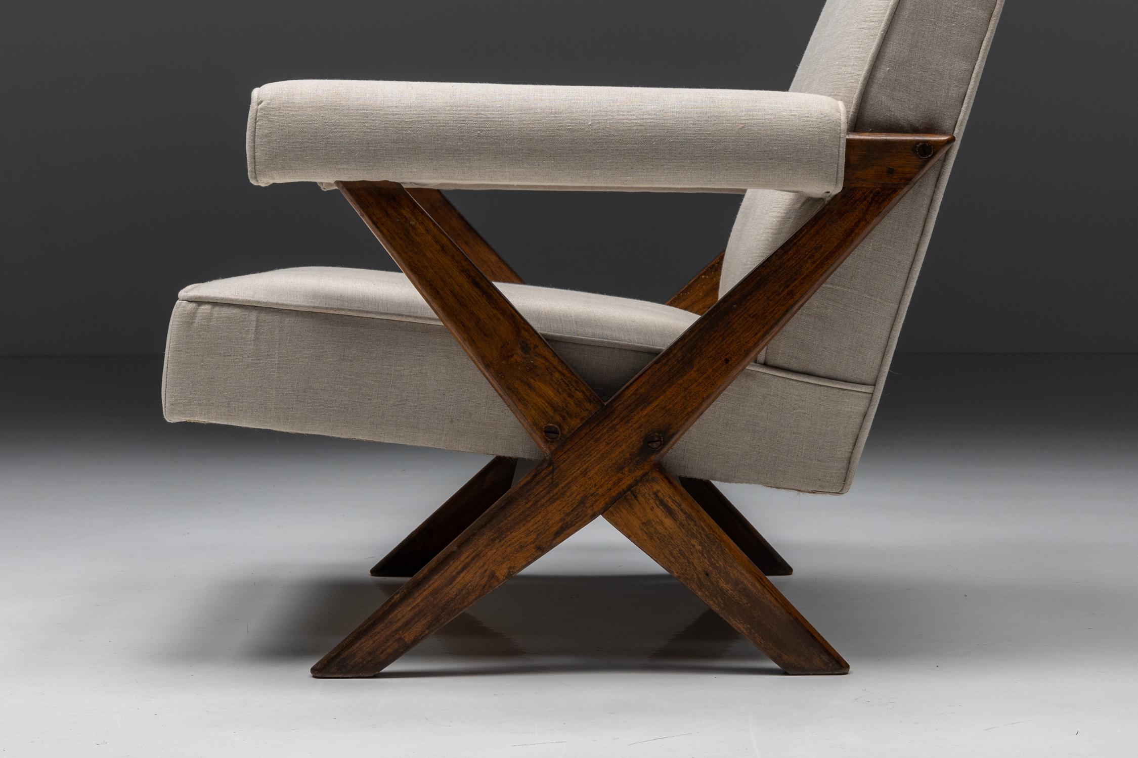 Lounge Chairs PJ-SI-48-A by Pierre Jeanneret, Solid Teak, Chandigarh, 1960s 1