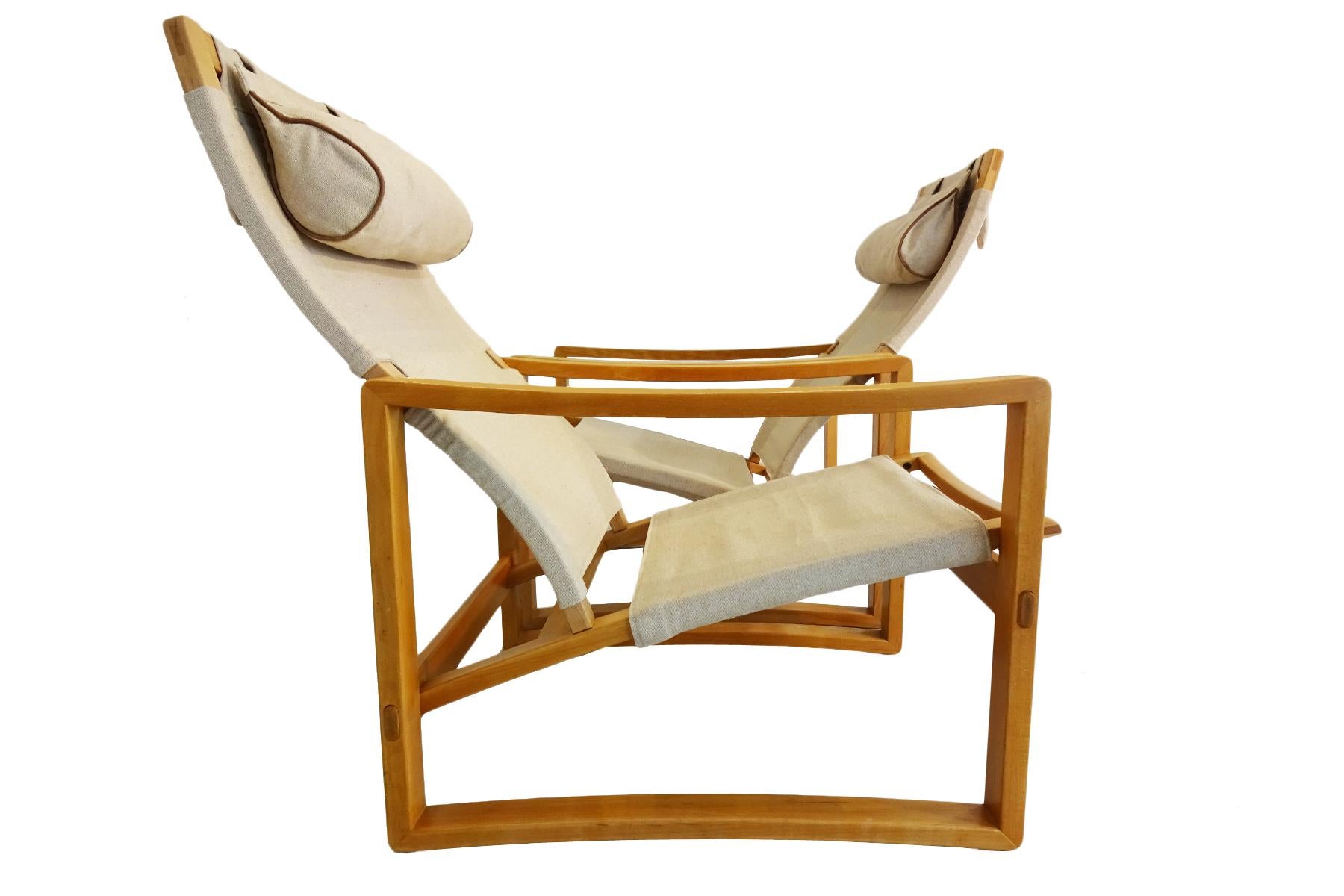 Lounge Chairs -  Safari style Danish Midcentury chairs by Børge Jensen & Sønner In Good Condition For Sale In Highclere, Newbury