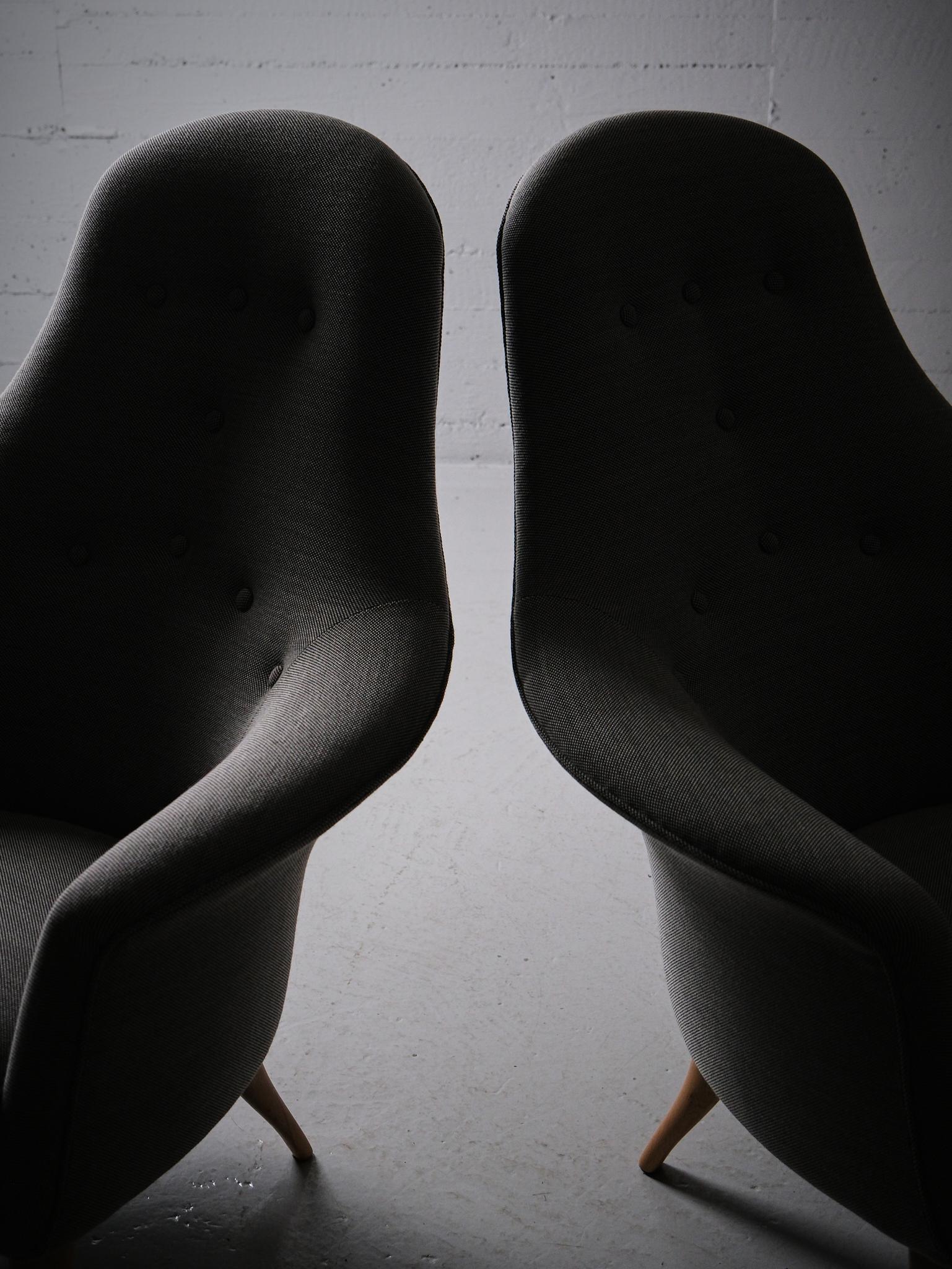 Lounge chairs 'Stora Adam' by Kerstin Hörlin-Holmquist, NK, Sweden, 1960s For Sale 6