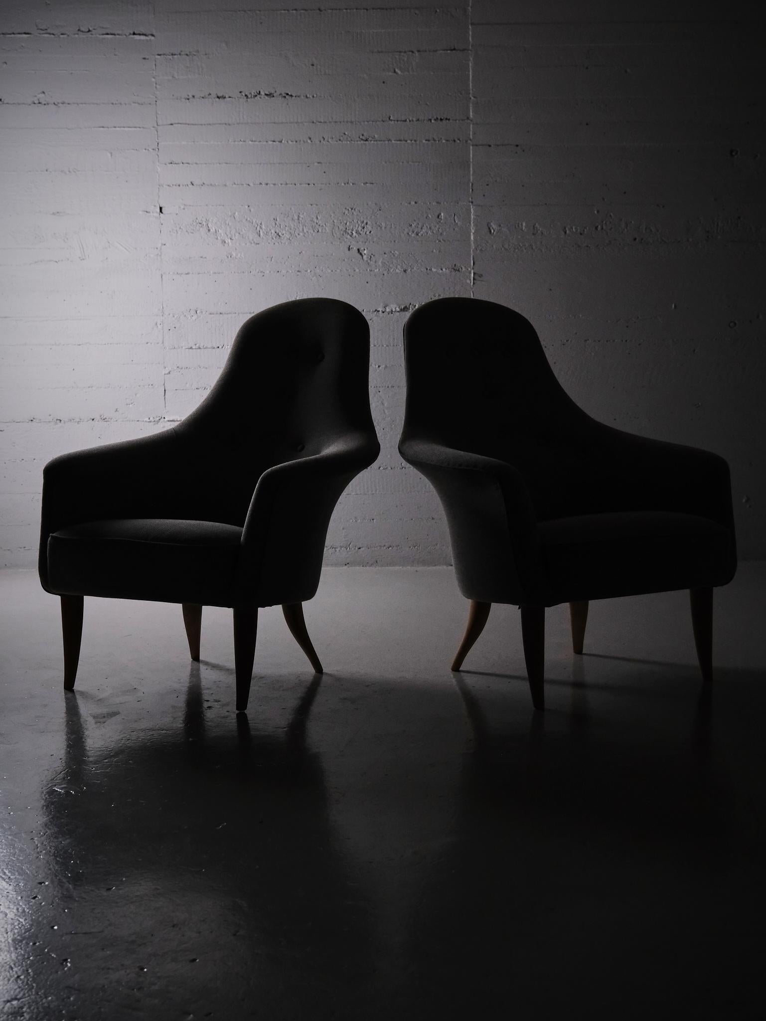 Lounge chairs 'Stora Adam' by Kerstin Hörlin-Holmquist, NK, Sweden, 1960s For Sale 7