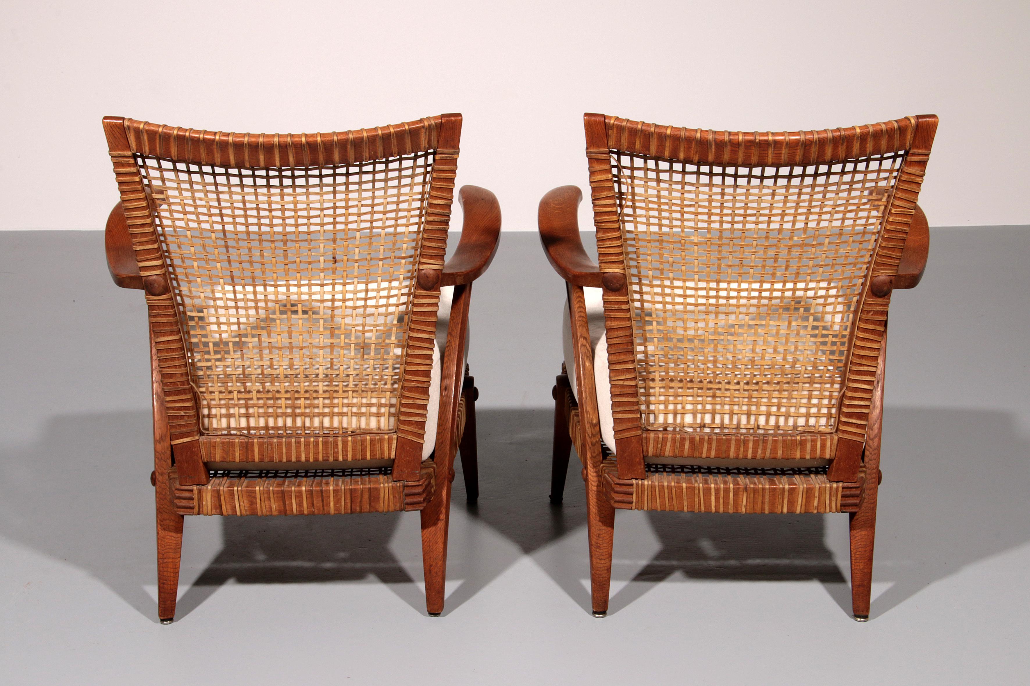 Sillas de salón Elegancia atemporal Sillas de madera de haya holandesa 1930 Tela en venta