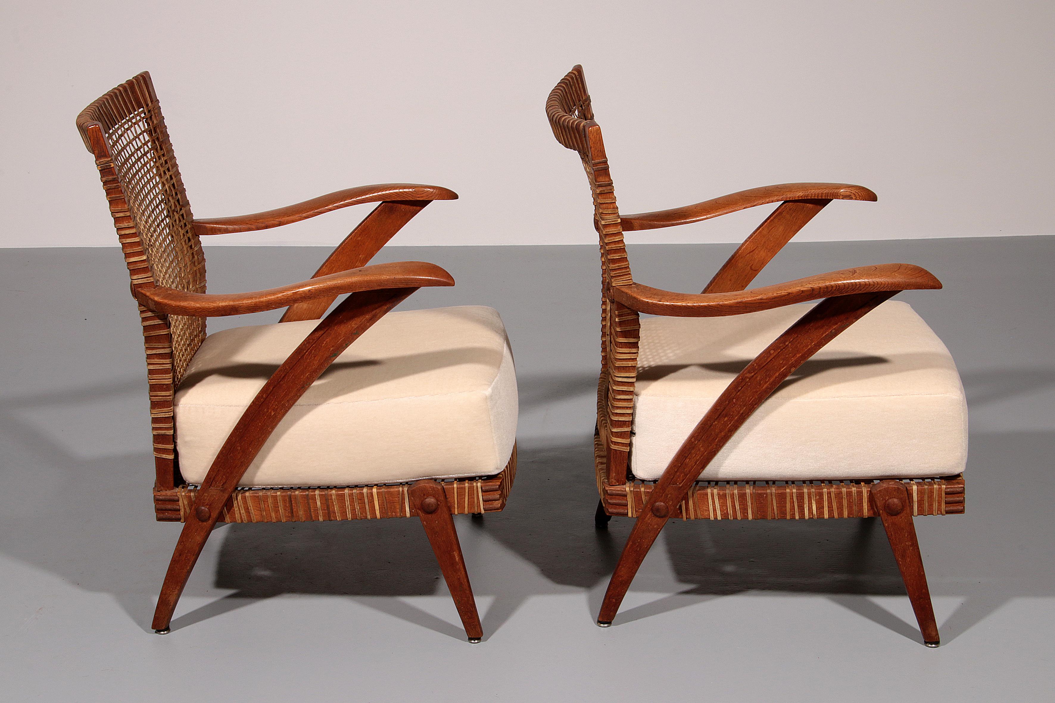 Sillas de salón Elegancia atemporal Sillas de madera de haya holandesa 1930 en venta 1