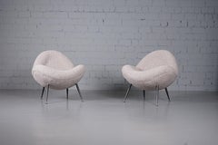 Lounge Chairs with Dedar Boucle Fabric by Fritz Neth for Correcta 1950s Set of 2